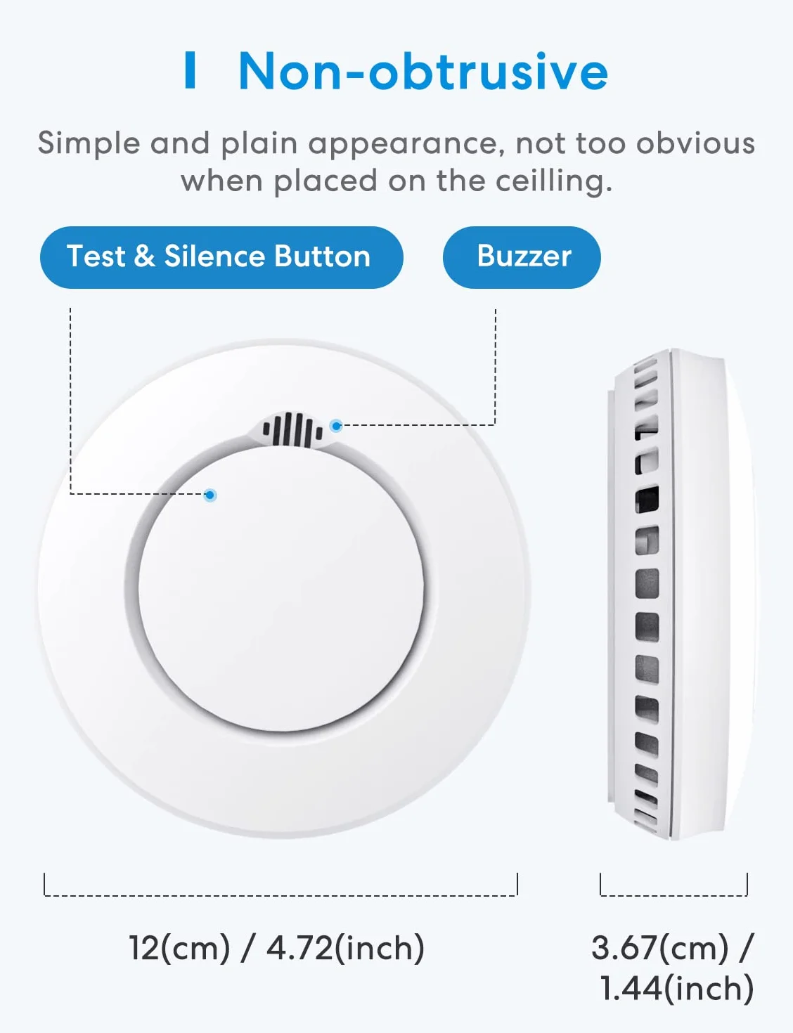Inteligentny czujnik zemsty 3 szt. czujka ognia, Wi-Fi, czujnik dymu z koncentratorem, działa z Apple HomeKit, nadaje się do sypialni, czujnik pożaru z wyłącznikiem wyciszającym i funkcją autotestu