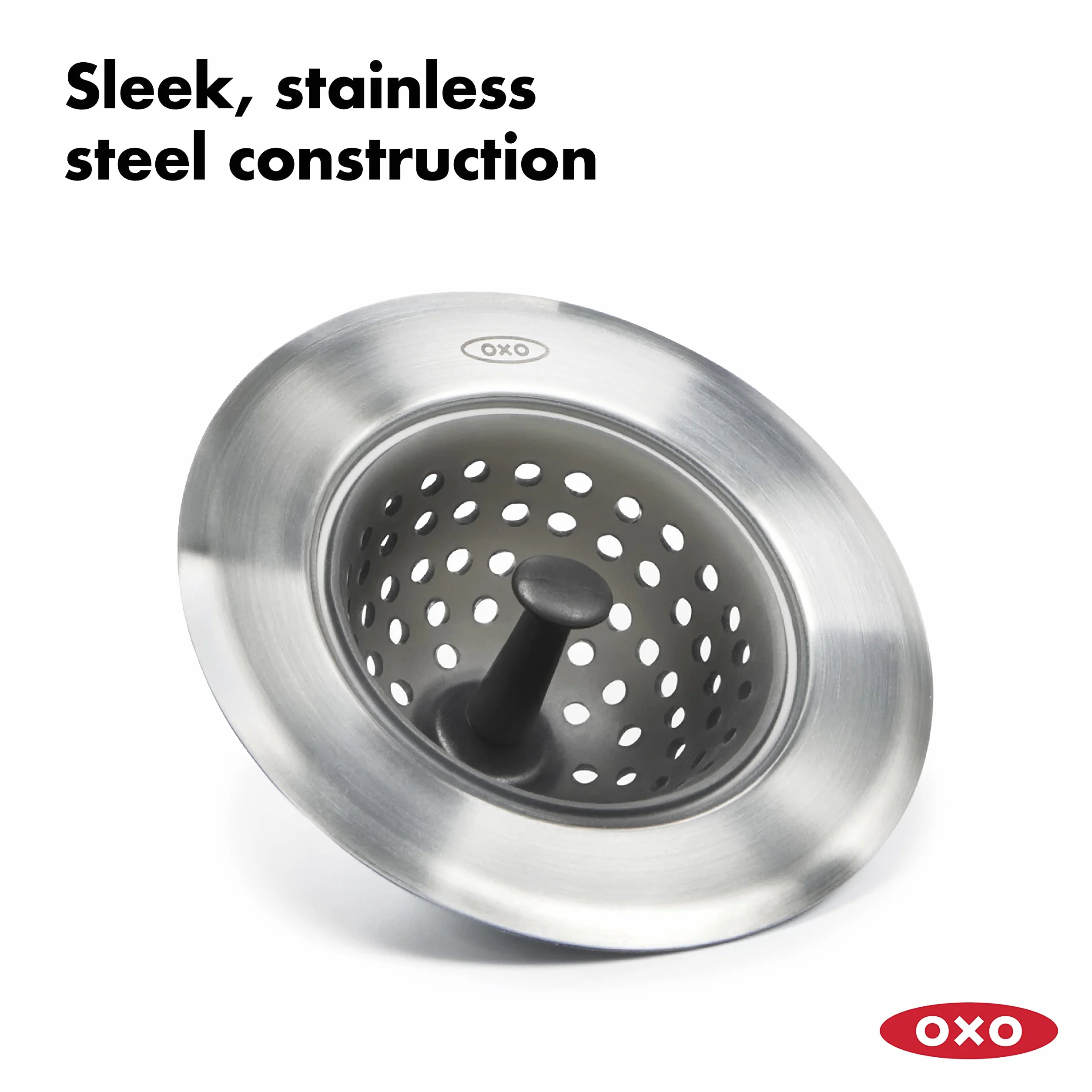 OXO Good Grips silikonowe sitko do zlewu, szare