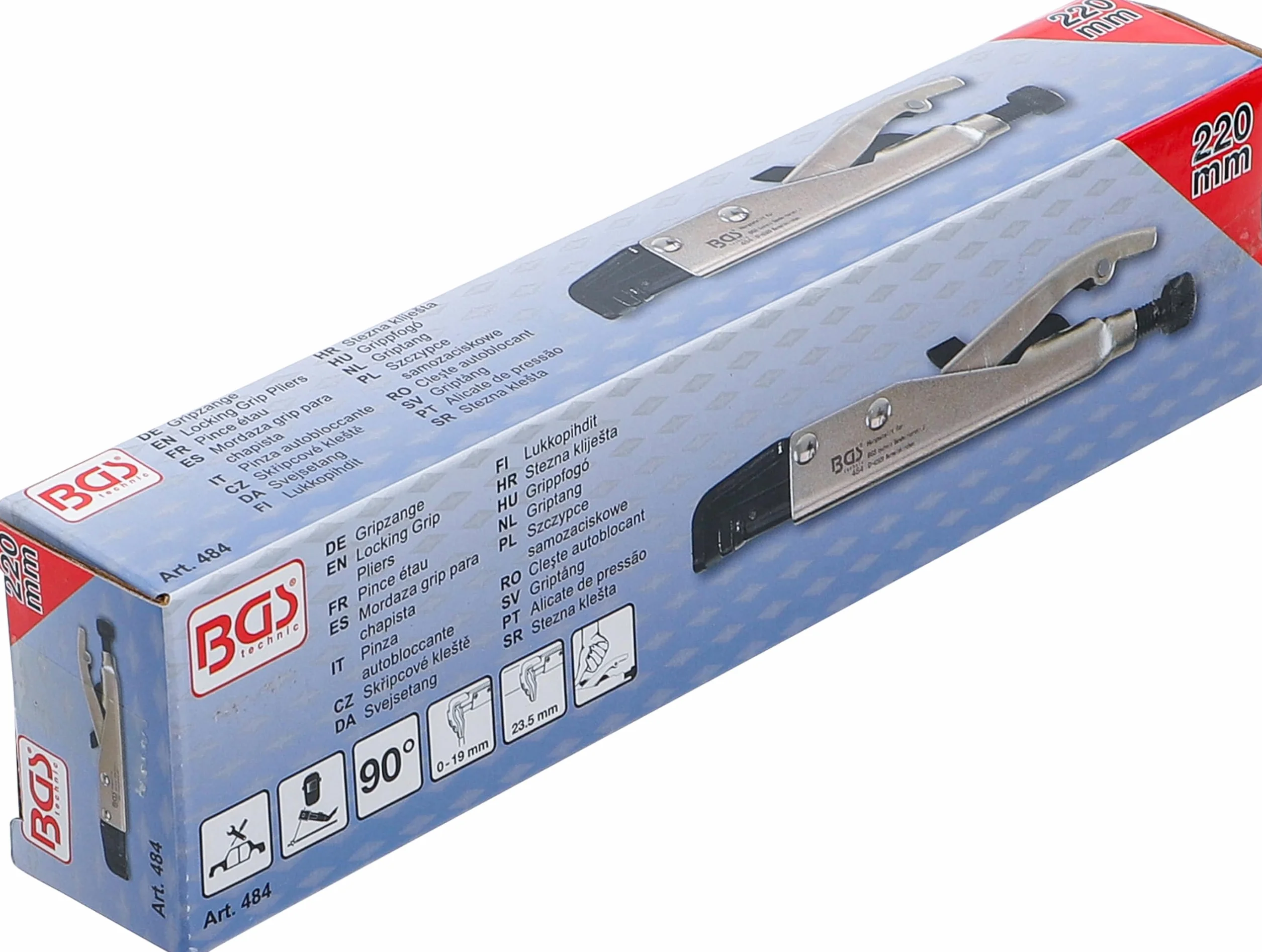 BGS 484 | Szczypce samozaciskowe | z mechanizmem szybkiego zwalniania | 220 mm