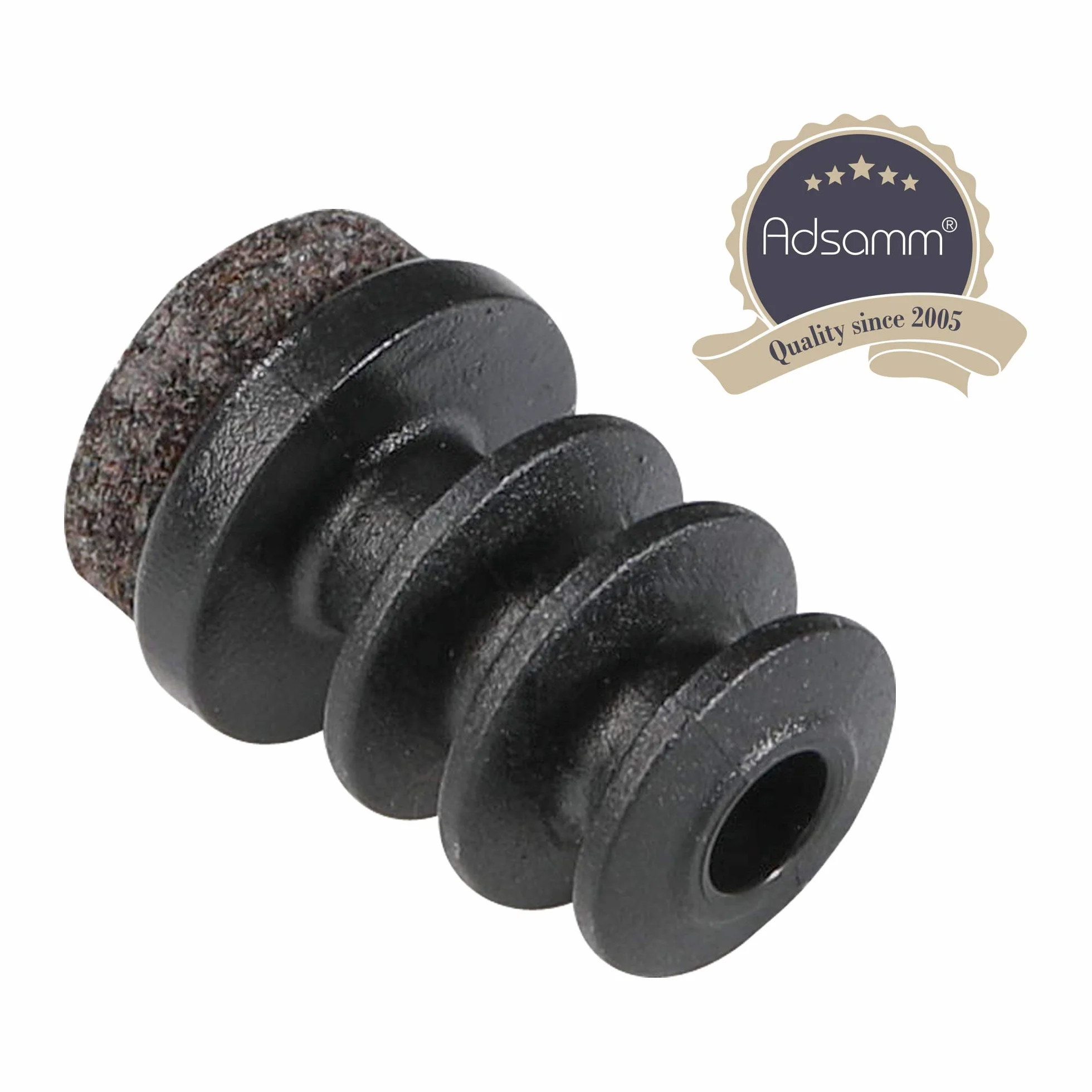 Adsamm® / 32 x zatyczki do lameli z filcu/czarne/Ø 12-14 mm/okrągłe/filcowe ślizgacze meblowe do krzeseł stalowych w jakości premium