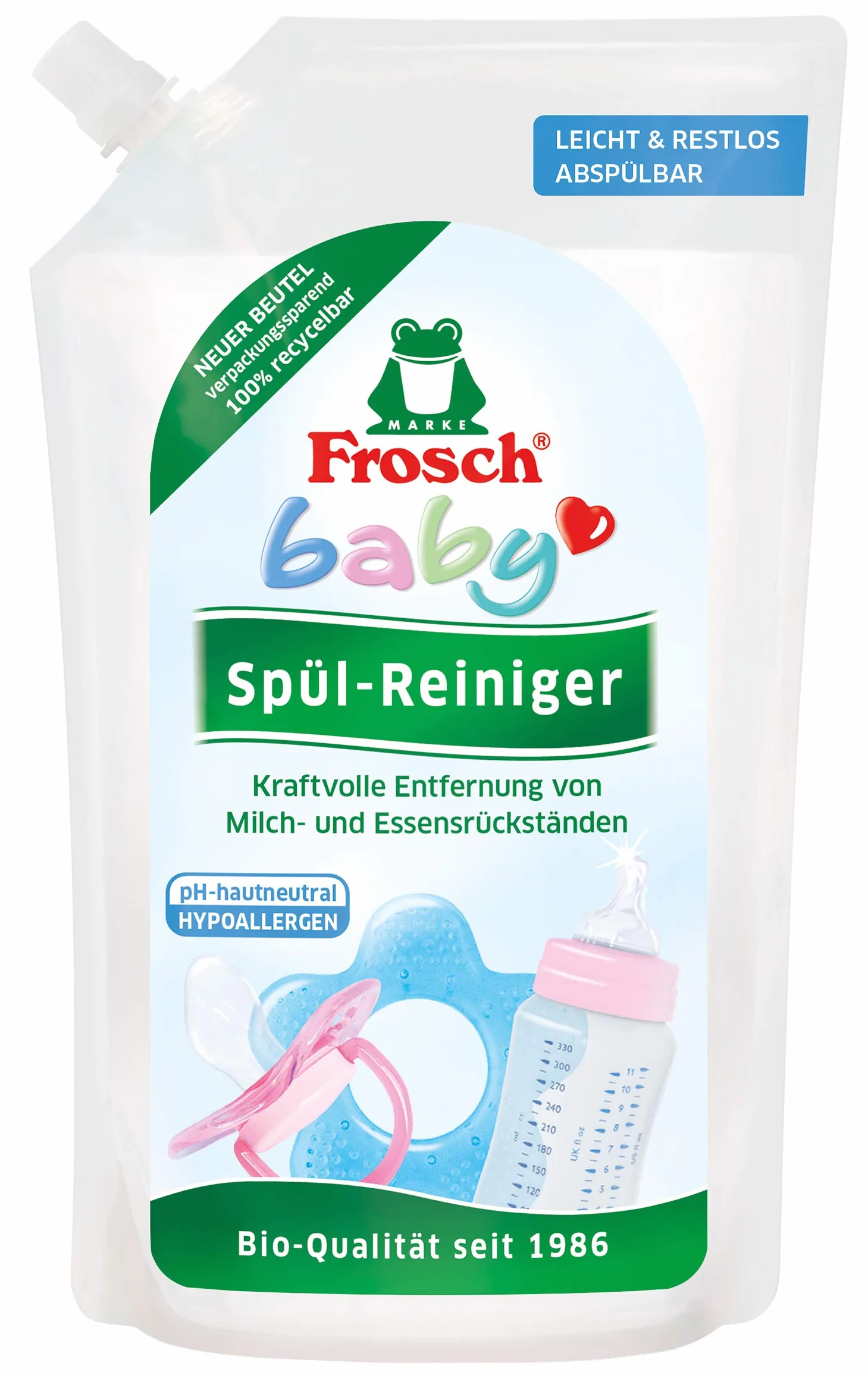 Frosch Worek uzupełniający do czyszczenia naczyń dla niemowląt, 500 ml