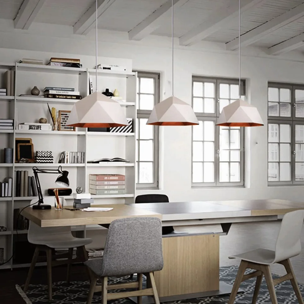 CHENKUI Czarny Minimalistyczny Klosz Wiszący Z Matową Geometrią Nowoczesna Sufitowa Lampa Wisząca E27/E26 Base Vintage Kreatywne Regulowane Żyrandole Do Kuchni, Sypialni, Jadalni, Kawiarni