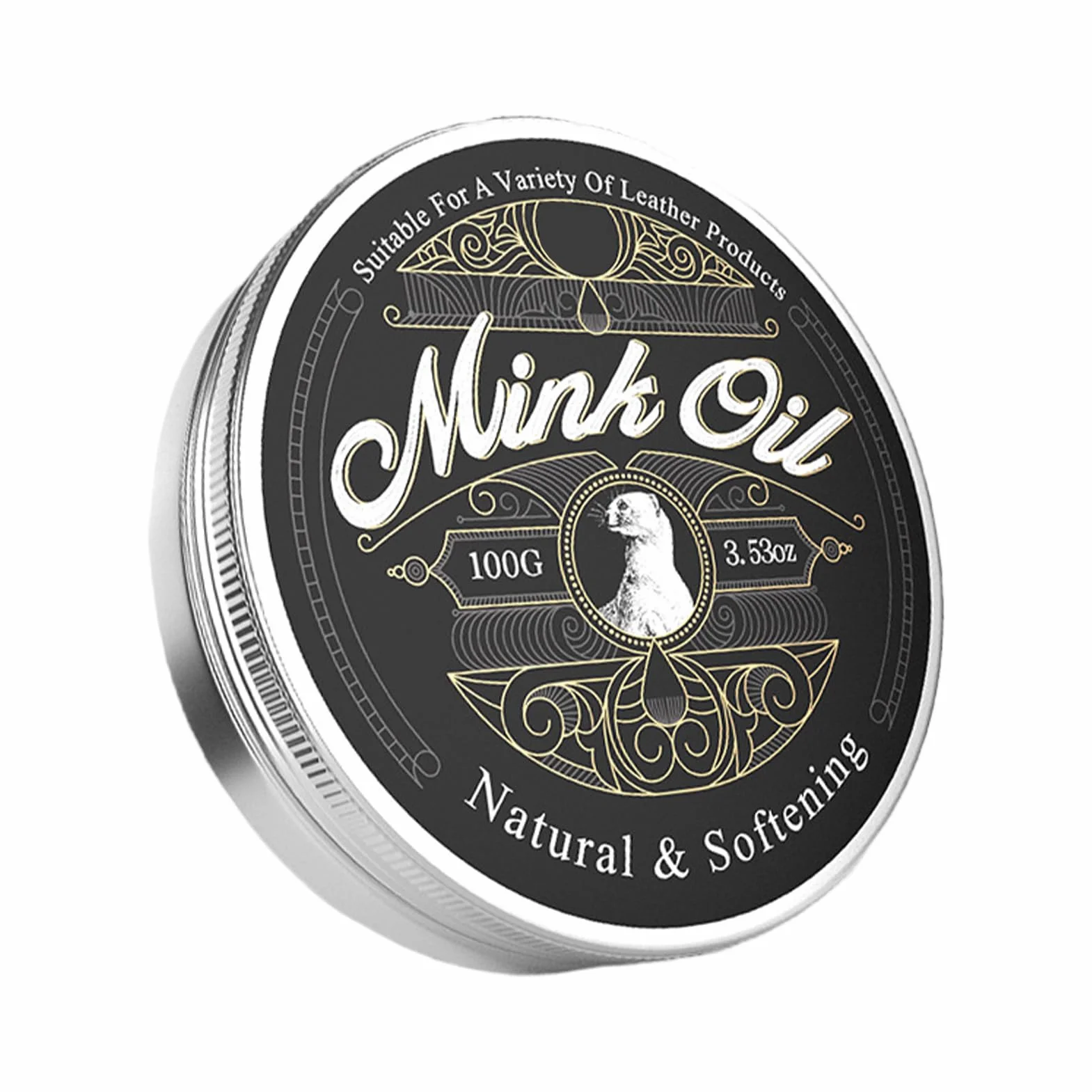 Mink Oil for Leather - Leather Care Cleaner, All-Natural Moisturizing Paste 100g for Bags, Boots, Shoes, Clothing, Sofas, Leathers Accessories, Cleaning Supplies