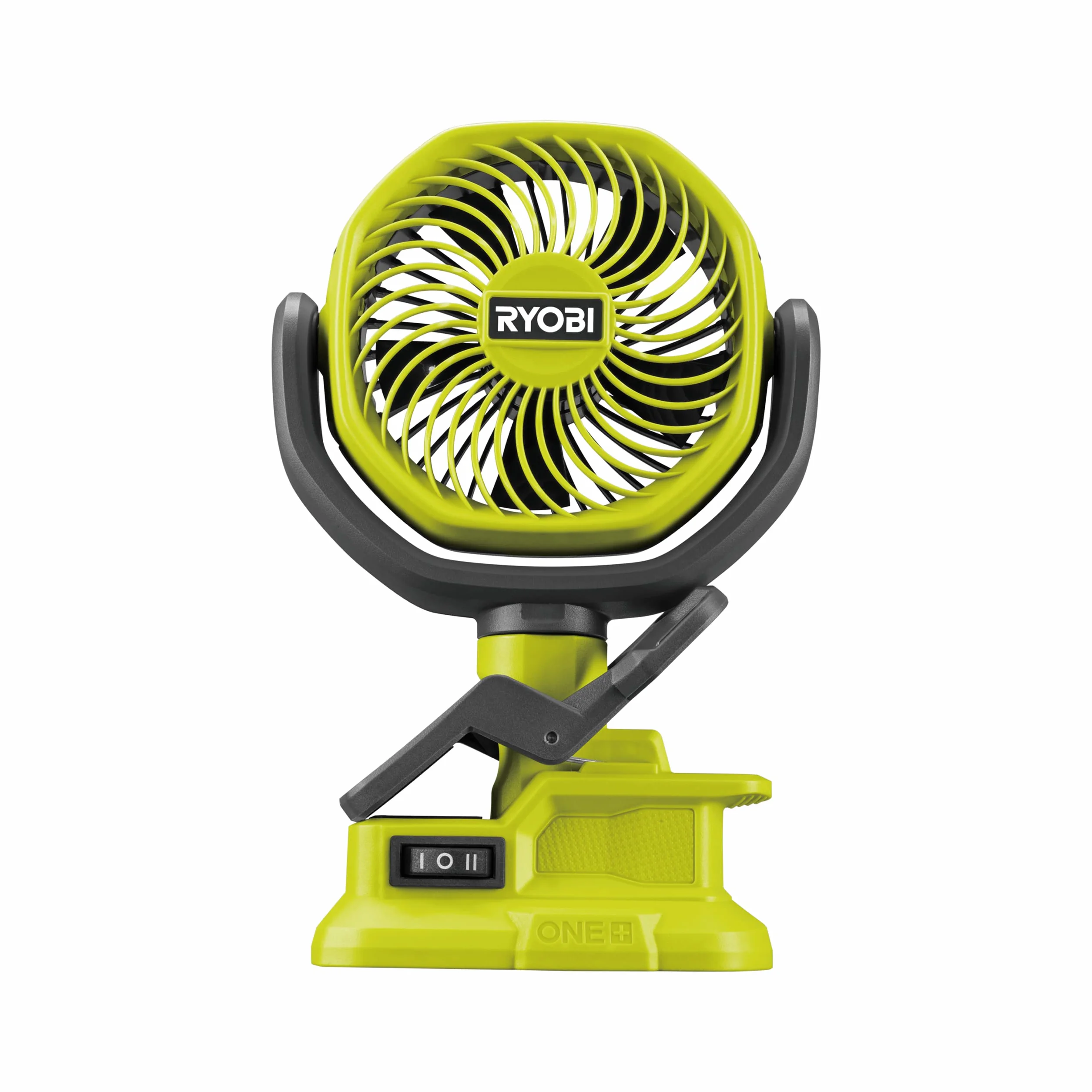 Ryobi RCF18-0 Bezprzewodowy Wentylator Zaciskowy ONE+, 18V, 10 cm Gołe Narzędzie, Hyper Green