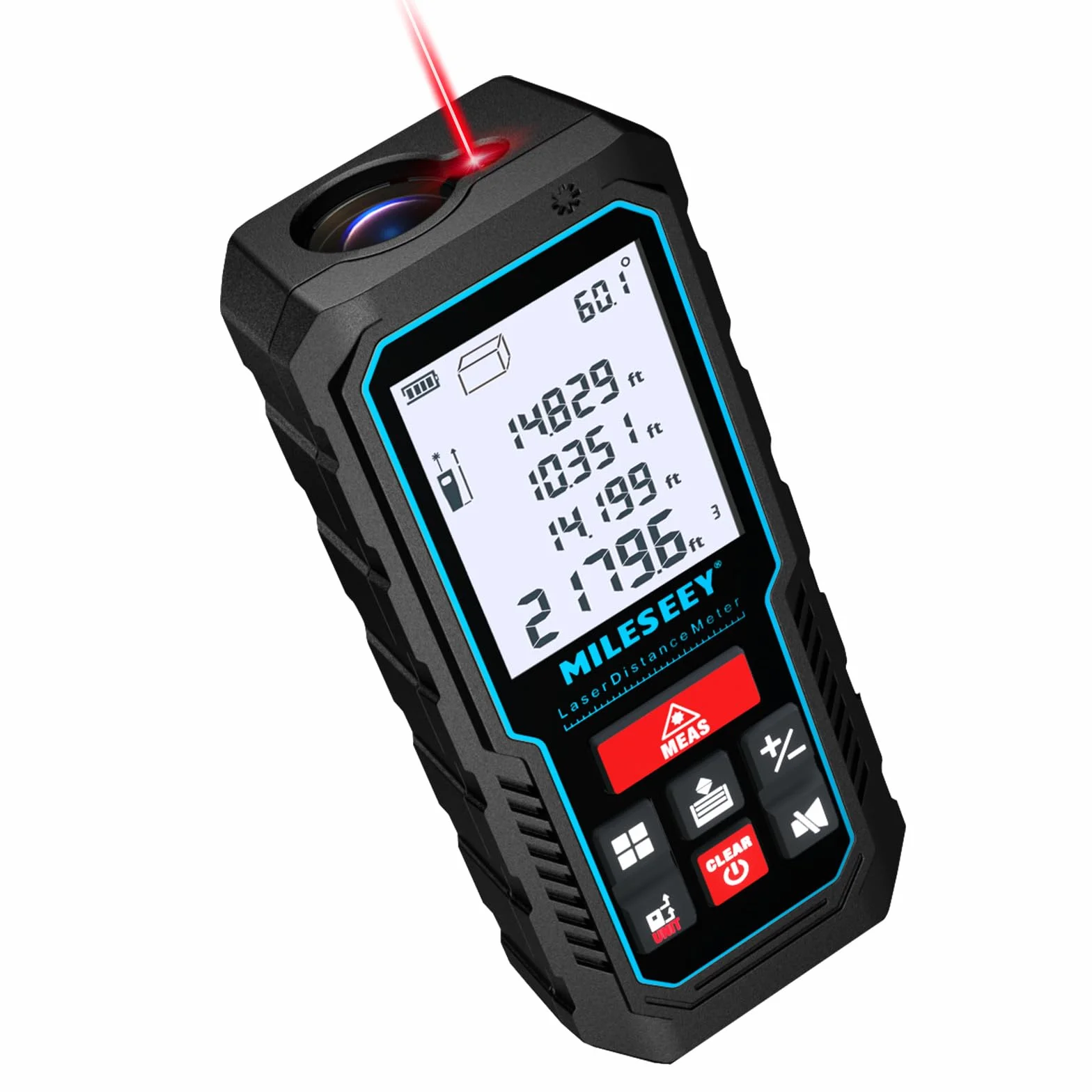 MiLESEEY 120M Laser Measure Device 229ft Digital Tape Measure Electronic Angle Sensor 2mm Accuracy
