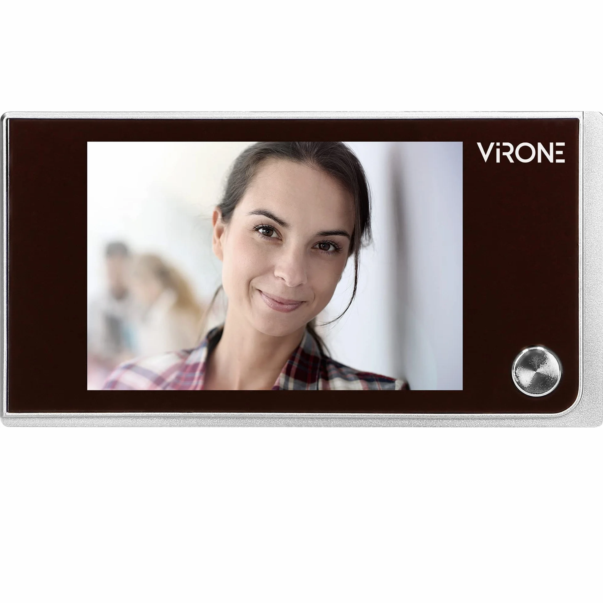 VIRONE DV-1 Elektroniczny Wizjer do Drzwi LCD 3,5" Szerokokątny Obiektyw Bateryjny Srebrny