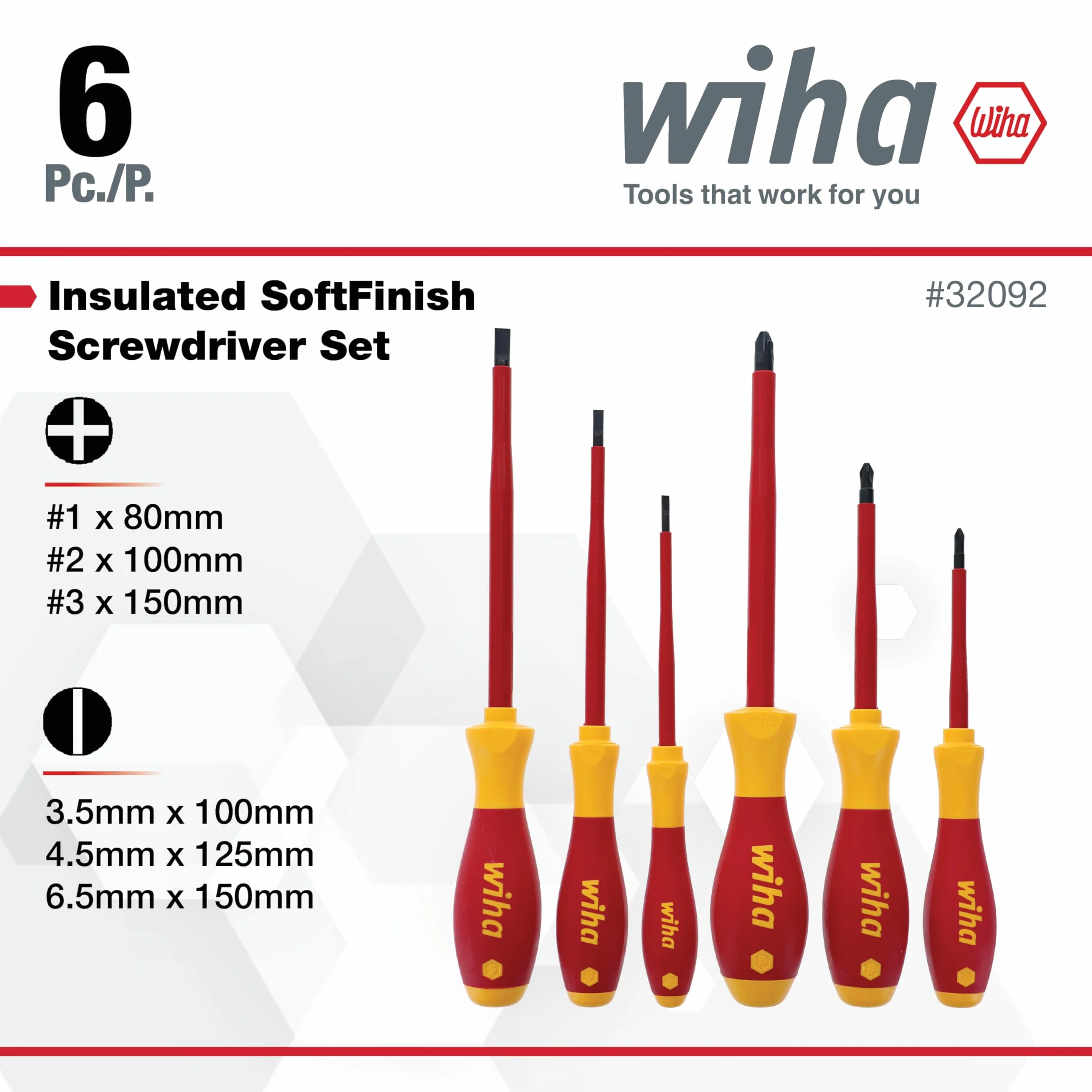 Wiha Tools 817-32092 6 szt. śrubokręt izolowany dla elektryków