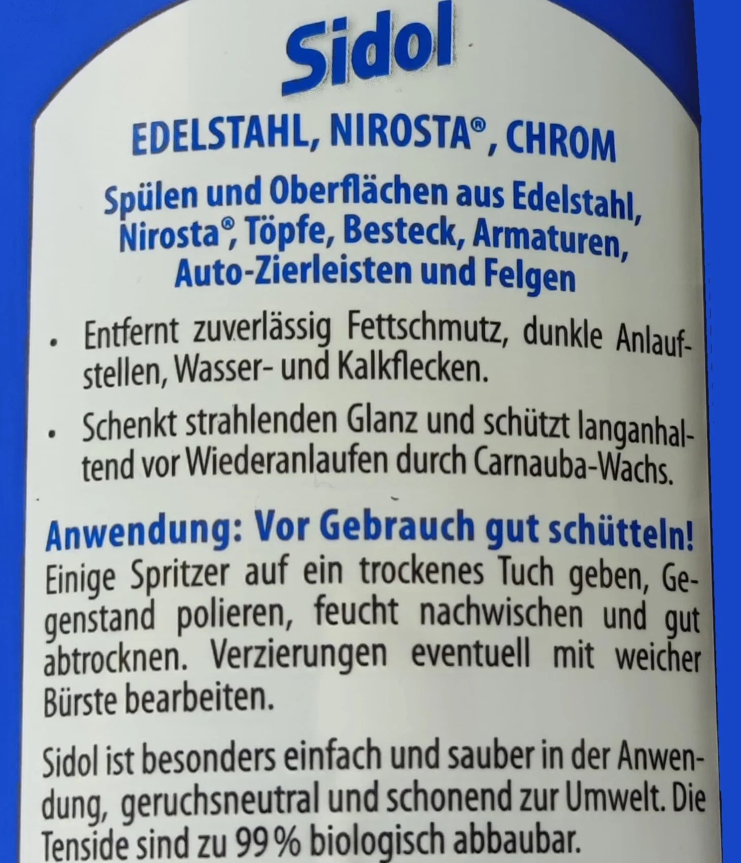 SIDOL zestaw 3 x po 250 ml, 1 x mosiądz, miedź, brąz, 1 x srebrna cyna, złota, 1 x stal nierdzewna, chrom Niro, poleruj niezawodnie wszystkie metale