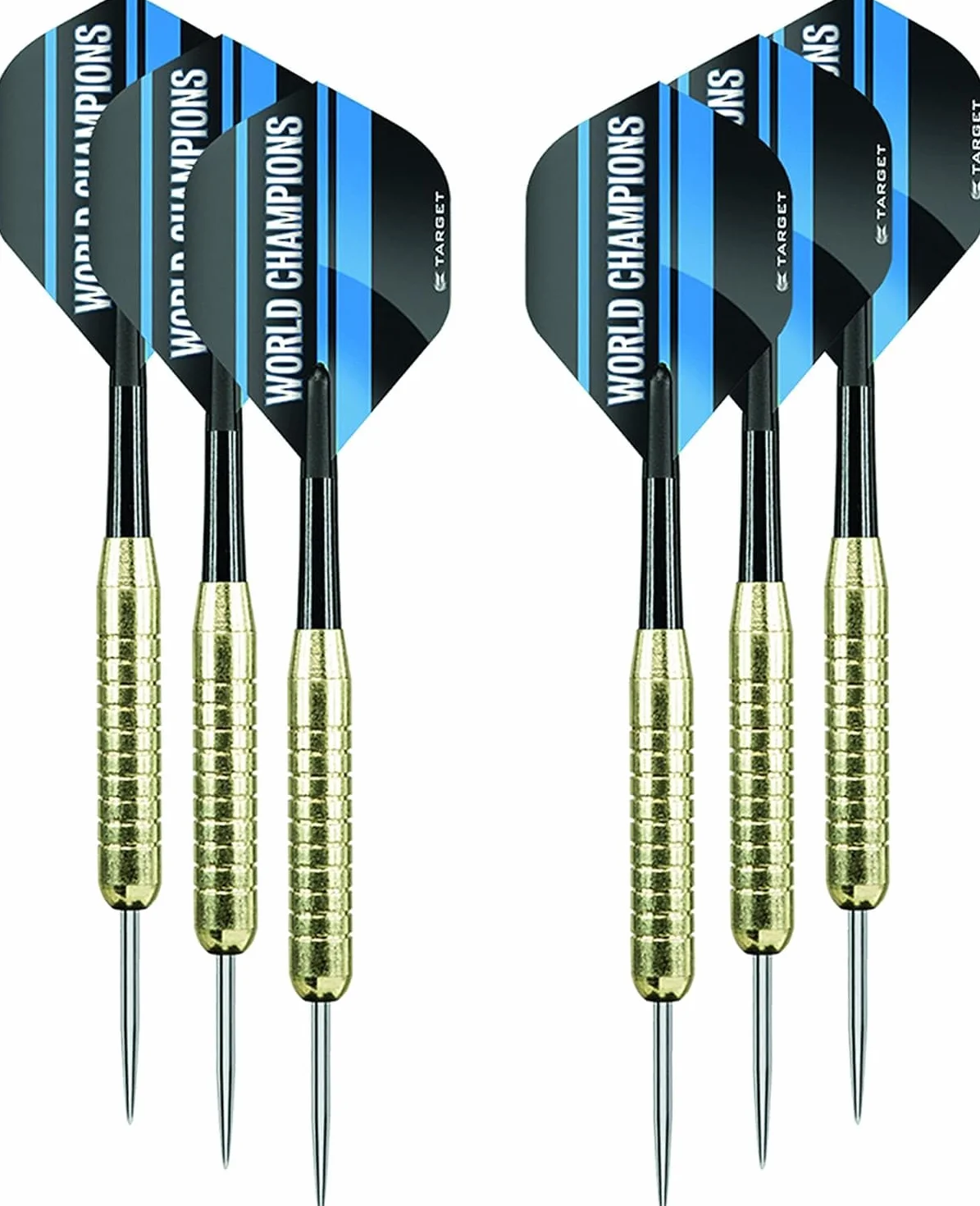 Target Darts Tarcza do darta na mistrzostwach świata w jednym domowym gabinecie z dwoma zestawami rzutek, jasnobrązowa, standardowa