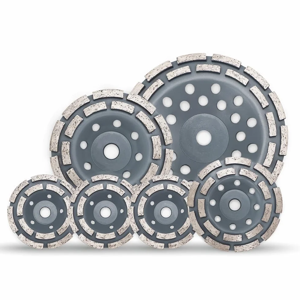 1 szt. 4/4,5/5/7 cala diamentowa dwurzędowa ściernica garnkowa 180 mm tarcze szlifierskie do betonu, muru, granitu i marmuru, 1 szt. 115 mm, 1