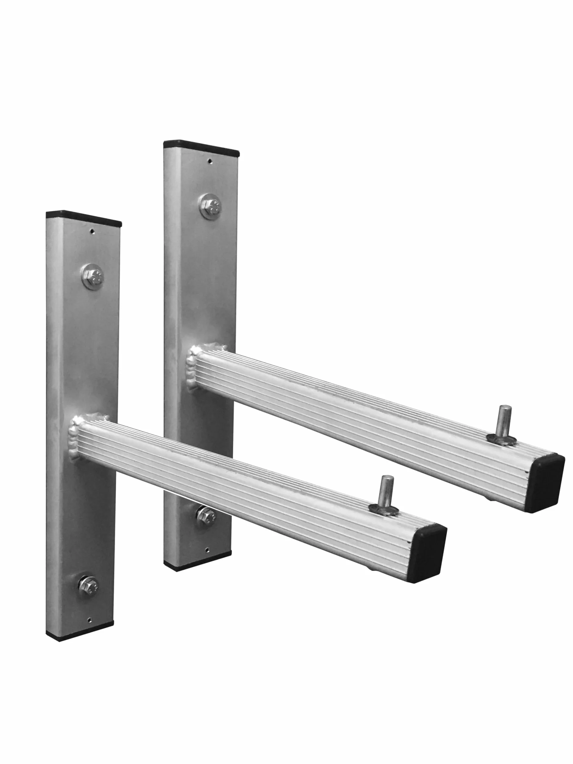 DRABEST Uchwyt do Drabiny Ścienny Aluminiowy 2 Sztuki Nośność 80 kg Odporny na Warunki Atmosferyczne