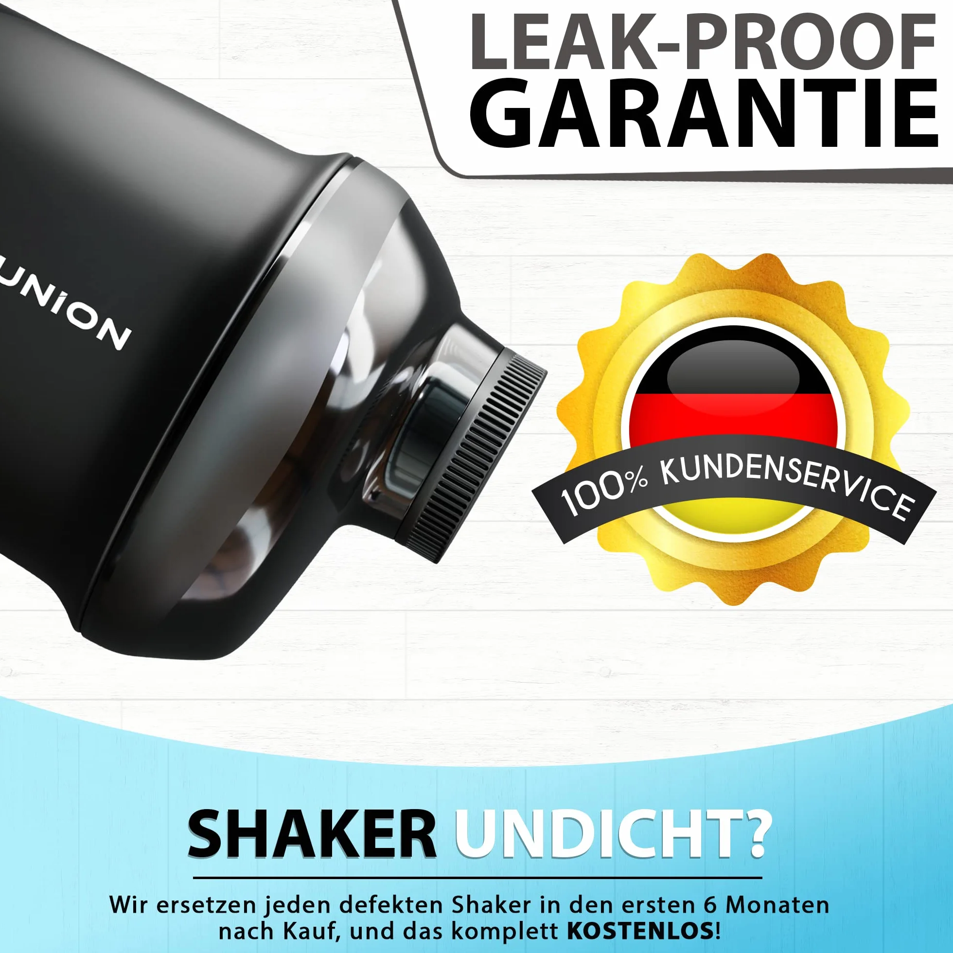 AMITYUNION Shaker do białek, 400 ml, z sitkiem, mały shaker proteinowy, zabezpieczony przed wyciekiem, bez BPA, ze skalą do kremowych koktajli proteinowych w proszku Whey