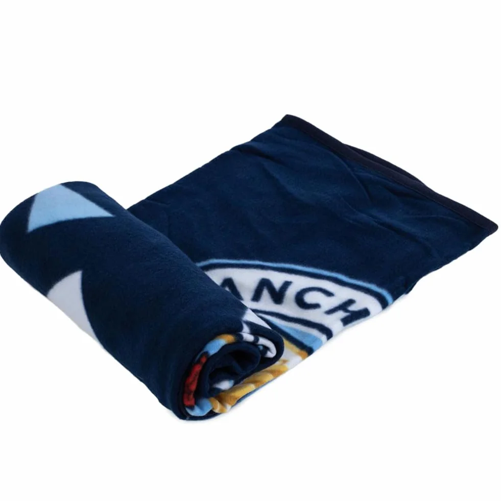 FOCO Oficjalnie licencjonowany koc polarowy Manchester City FC Football Particle