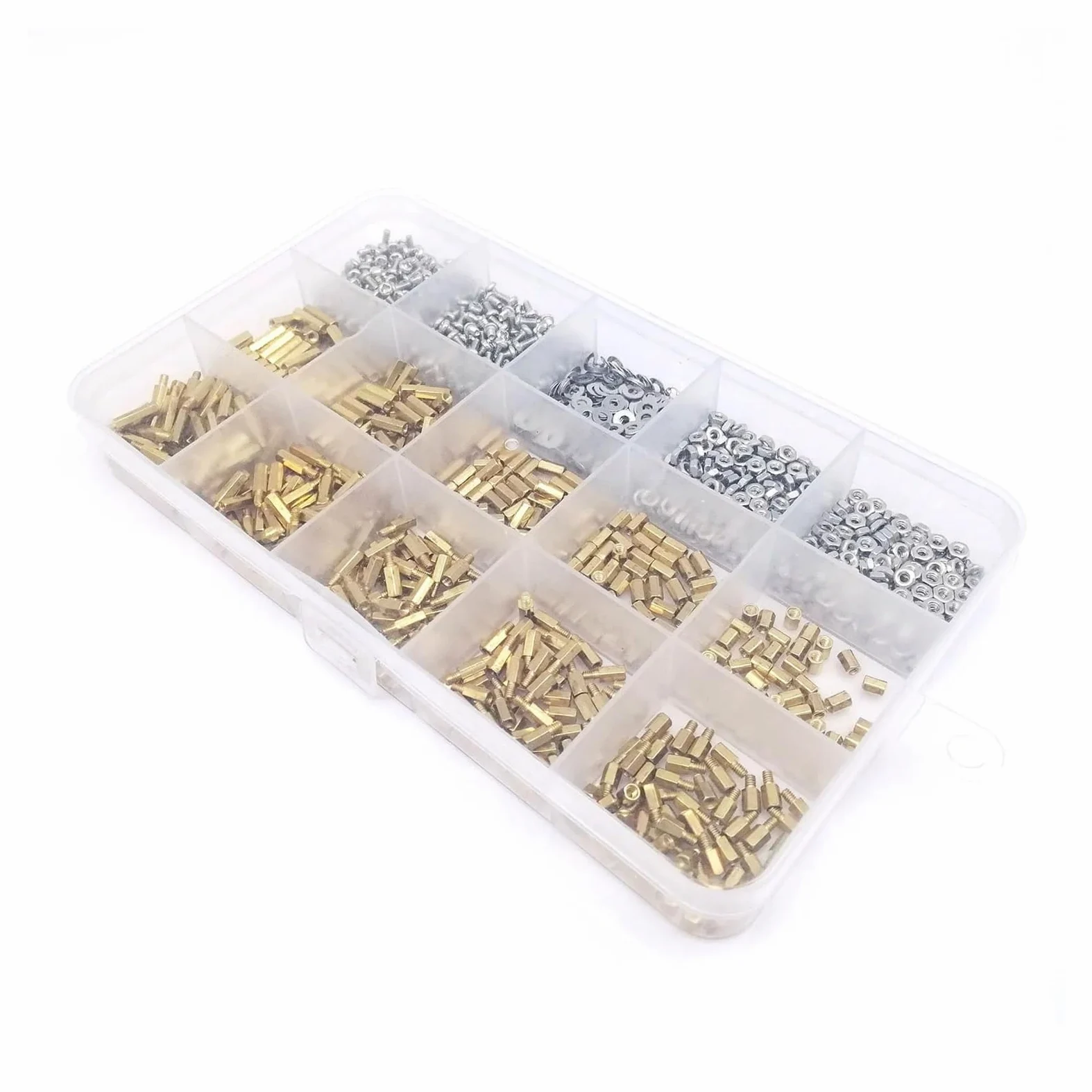 510/680/1700pc M2 M2.5 M3 M4 z litego mosiądzu miedź płytka drukowana sześciokątny sześciokątny dystans filar dystansowy kolumna nakrętka śrubowa zestaw asortymentowy (Color : M3 680pcs)