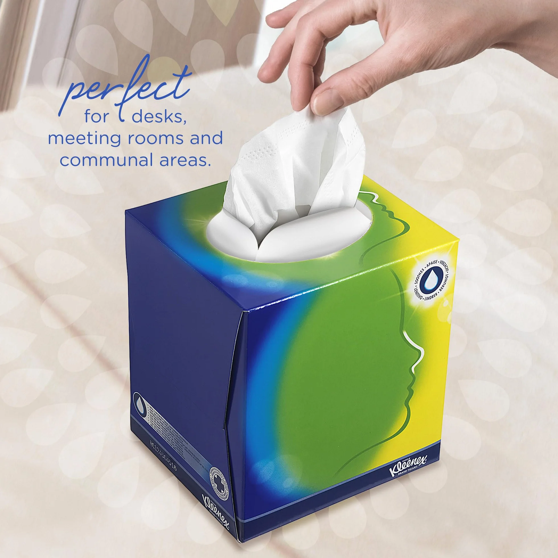 Chusteczki do twarzy w kostce Kleenex 8825 — białe, 3-warstwowe, 12 x 56 (672 arkusze)