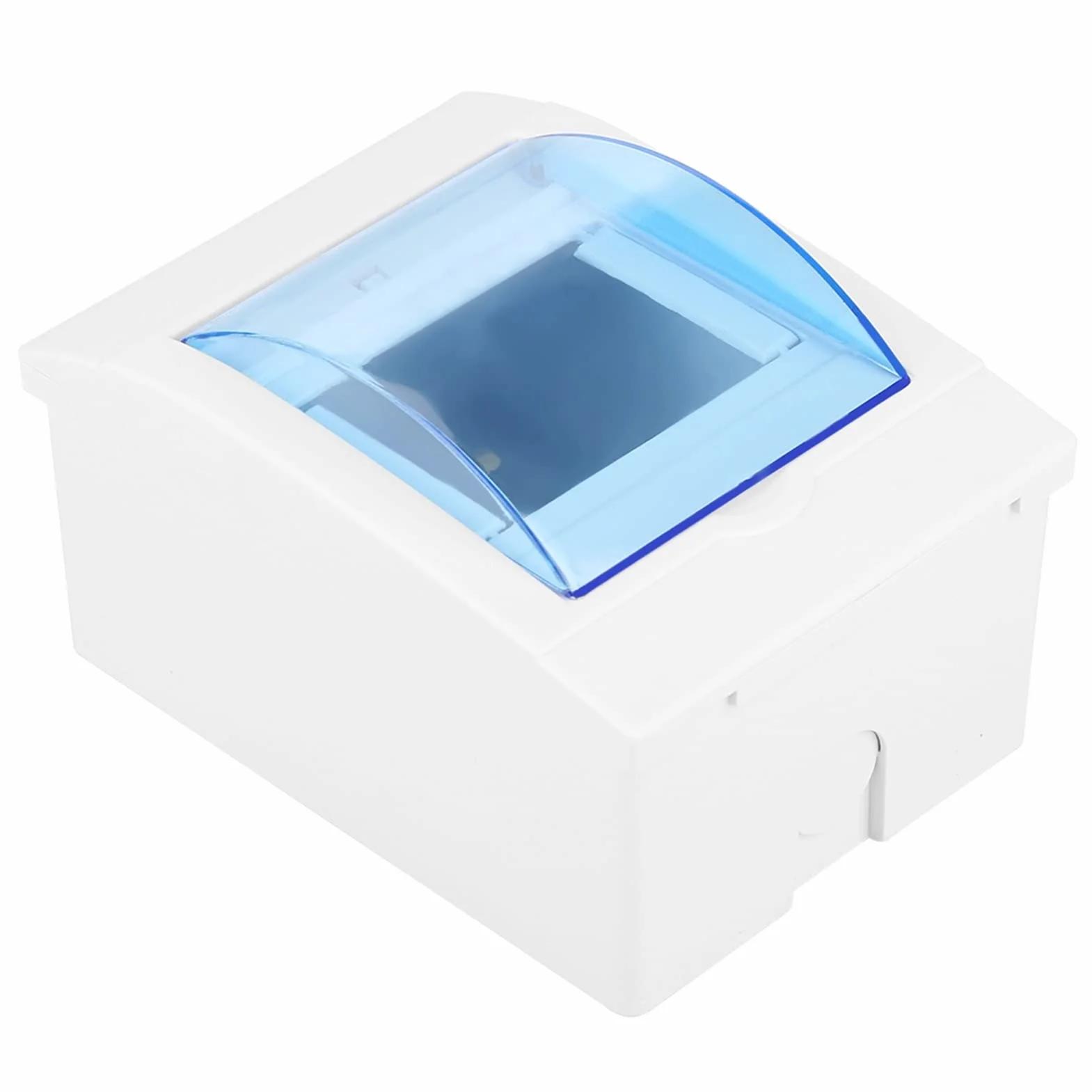 Hyuduo 3-4-drożna Skrzynka Rozdzielcza Wyłącznika Automatycznego ABS Biała Niebieska 13x9,6x6,5 cm Montaż Wewnętrzny Przezroczysta Pokrywa Stanu