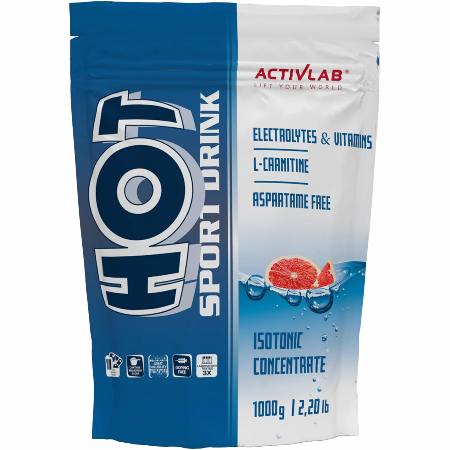 Activlab, Hot Sport drinki izotoniczne, grejpfrut, 1 opakowanie (1 x 1000 g)