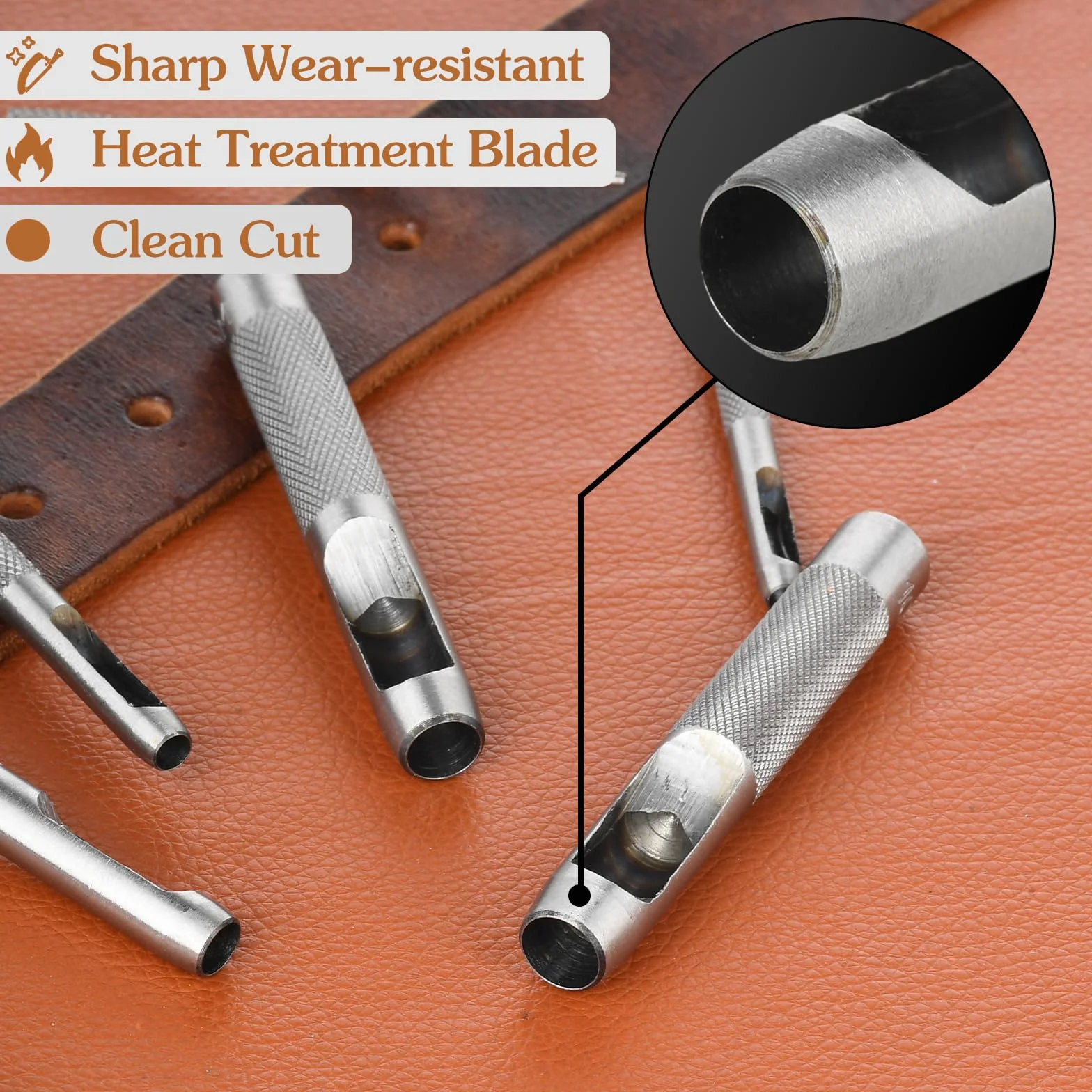 10 sztuk skórzane narzędzia dziurkacza do skóry i różnych 1.5-10MM Hollow Tłoczenie, narzędzia Leathercraft do skórzanego paska zegarka i paska