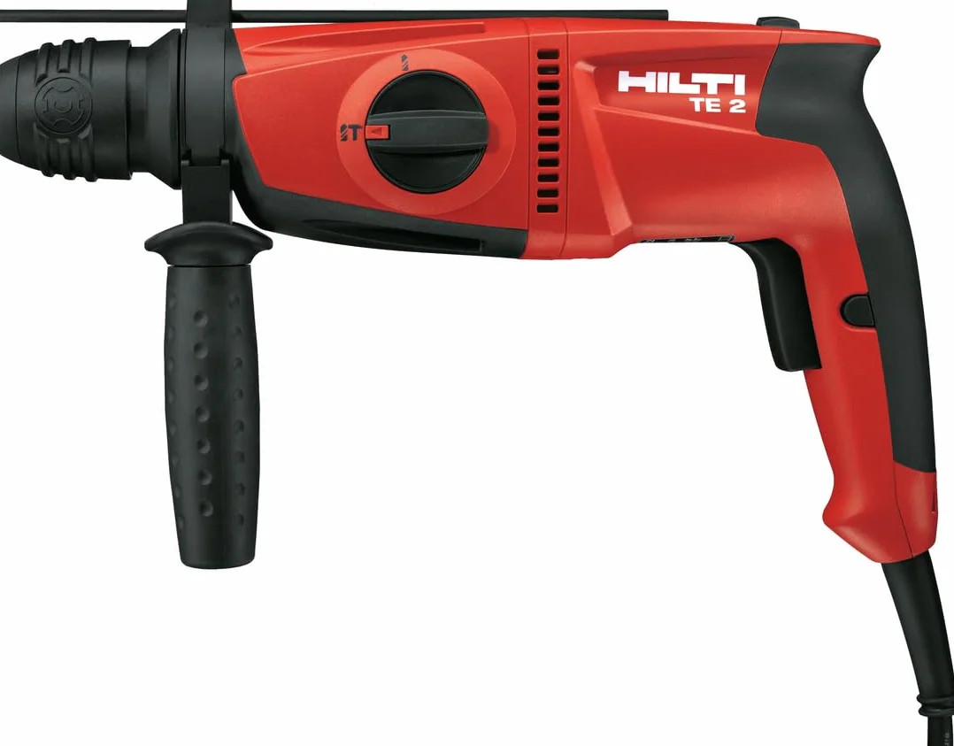 Hilti 228080 Młot udarowo-obrotowy TE 2 230 V (650 W, 1,8 J, SDS Plus, zadania wiertnicze z 2 trybami: z udarem i bez, waga: 2,7 kg, łącznie z walizką)