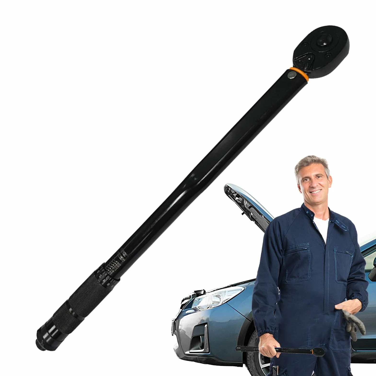 Generisch Regulowany klucz dynamometryczny, metalowy klucz dynamometryczny – precyzyjna regulacja – wielofunkcyjne, czarne narzędzie do naprawy