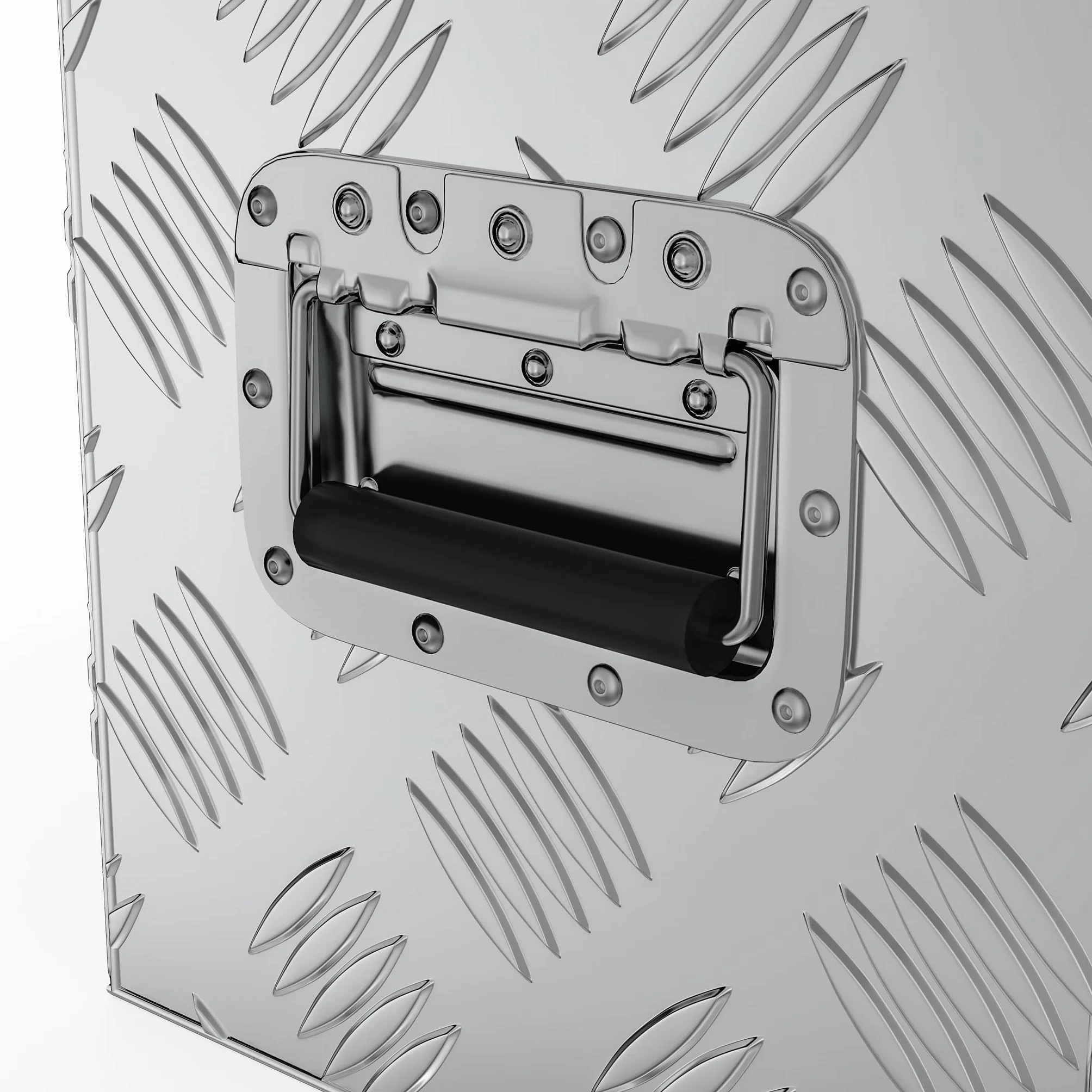 FIVMEN Aluminiowa skrzynka z pokrywką, aluminiowa skrzynka transportowa, skrzynka na narzędzia z zamkiem i kluczami i uchwytem, skrzynka transportowa, skrzynka aluminiowa, 80 x 22 x 23 cm, srebrna