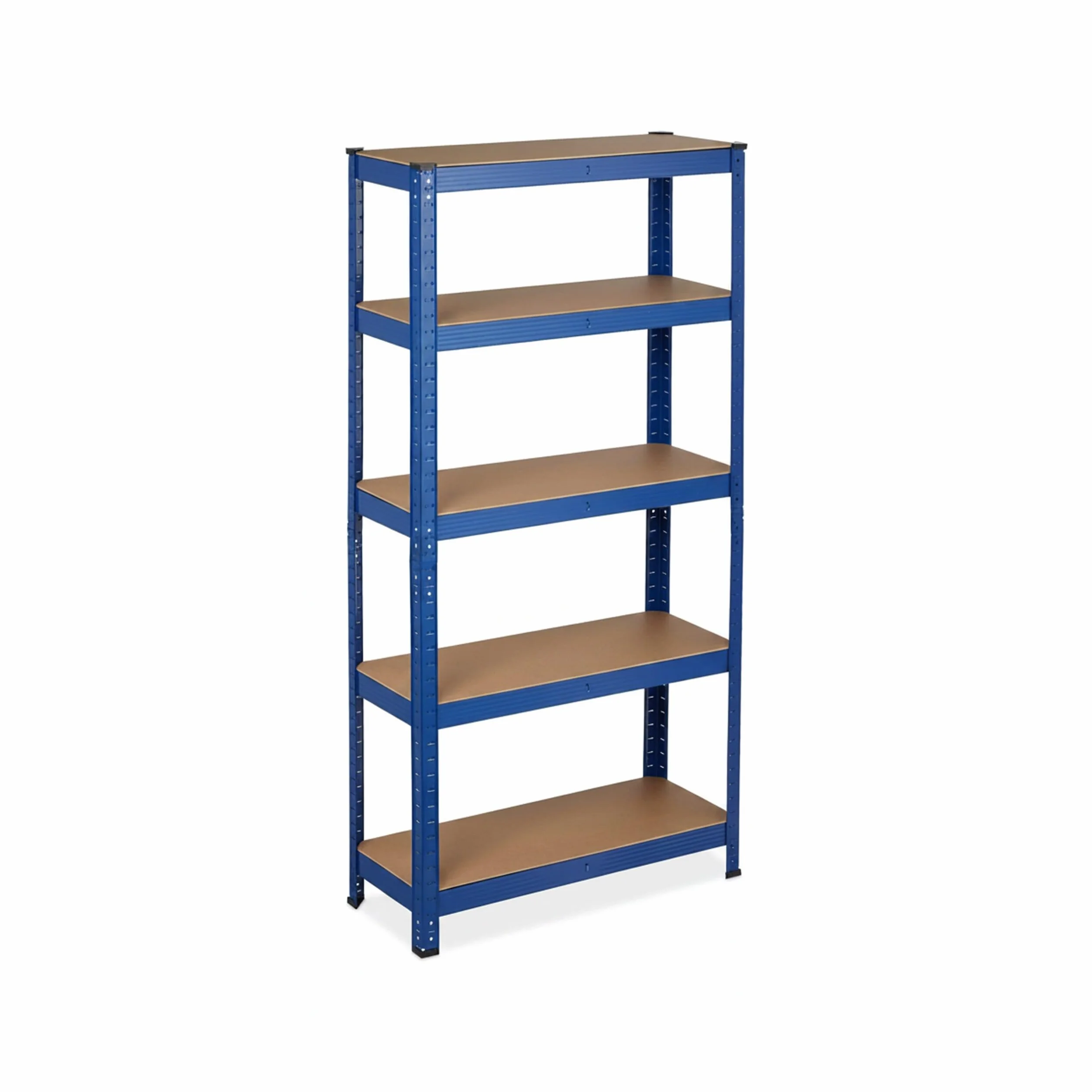 Relaxdays regał magazynowy do 875kg, metalowa półka, 5 poziomów, szafka do garażu 150x75x30 cm, niebieski