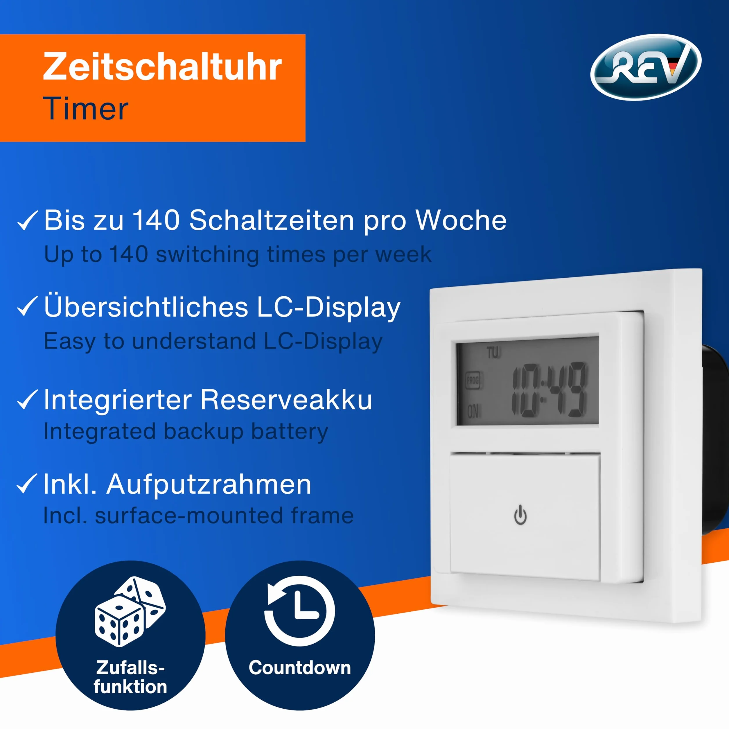 GAO EFP700ET Cyfrowy Zegar Sterujący 8 x 5.5 x 8 cm