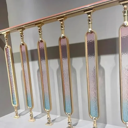 Balustrady schodowe ze złotymi metalowymi kolorami w żywych kolorach - 10 x 80 cm - nowoczesna dekoracyjna poręcz wejściowa do willi, 90 cm, 20 sztuk
