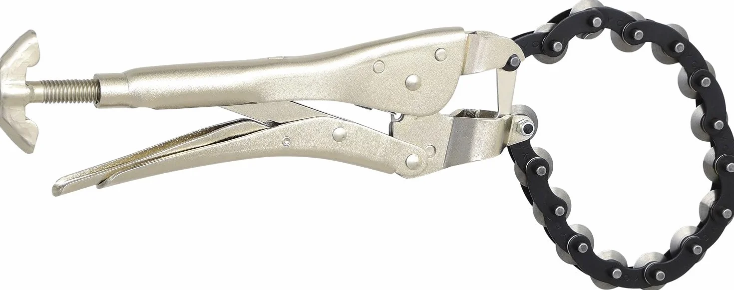 KS Tools 150.1515 Łańcuchowa obcinarka ze stali nierdzewnej do rur układu wydechowego, Ø 19-83 mm