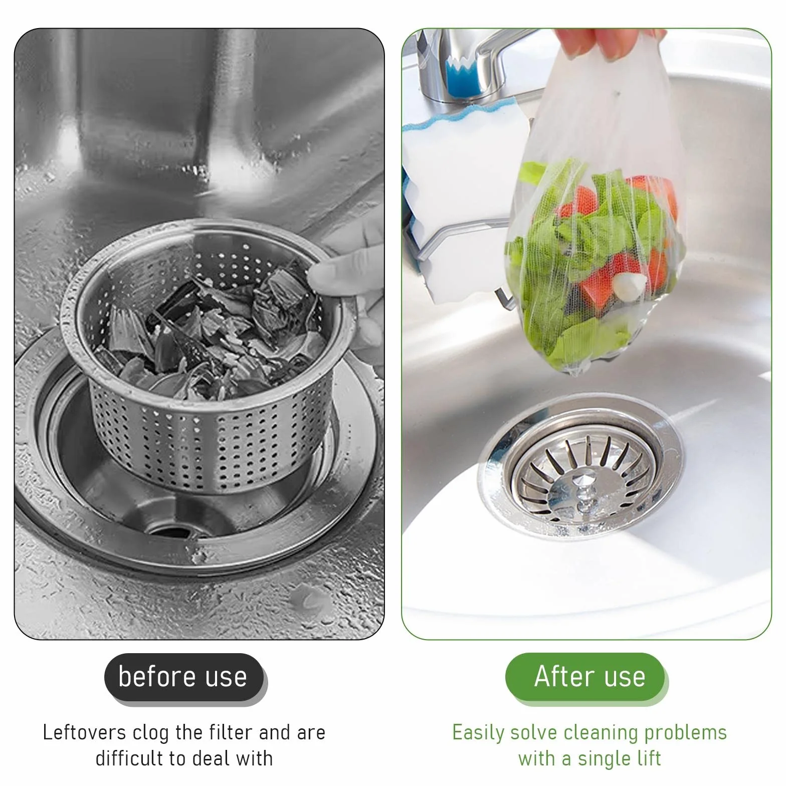 300 sztuk jednorazowych filtrów do zlewu kuchennego, sitko, elastyczna umywalka, filtr, worek na śmieci, siatka do kuchni, łazienki