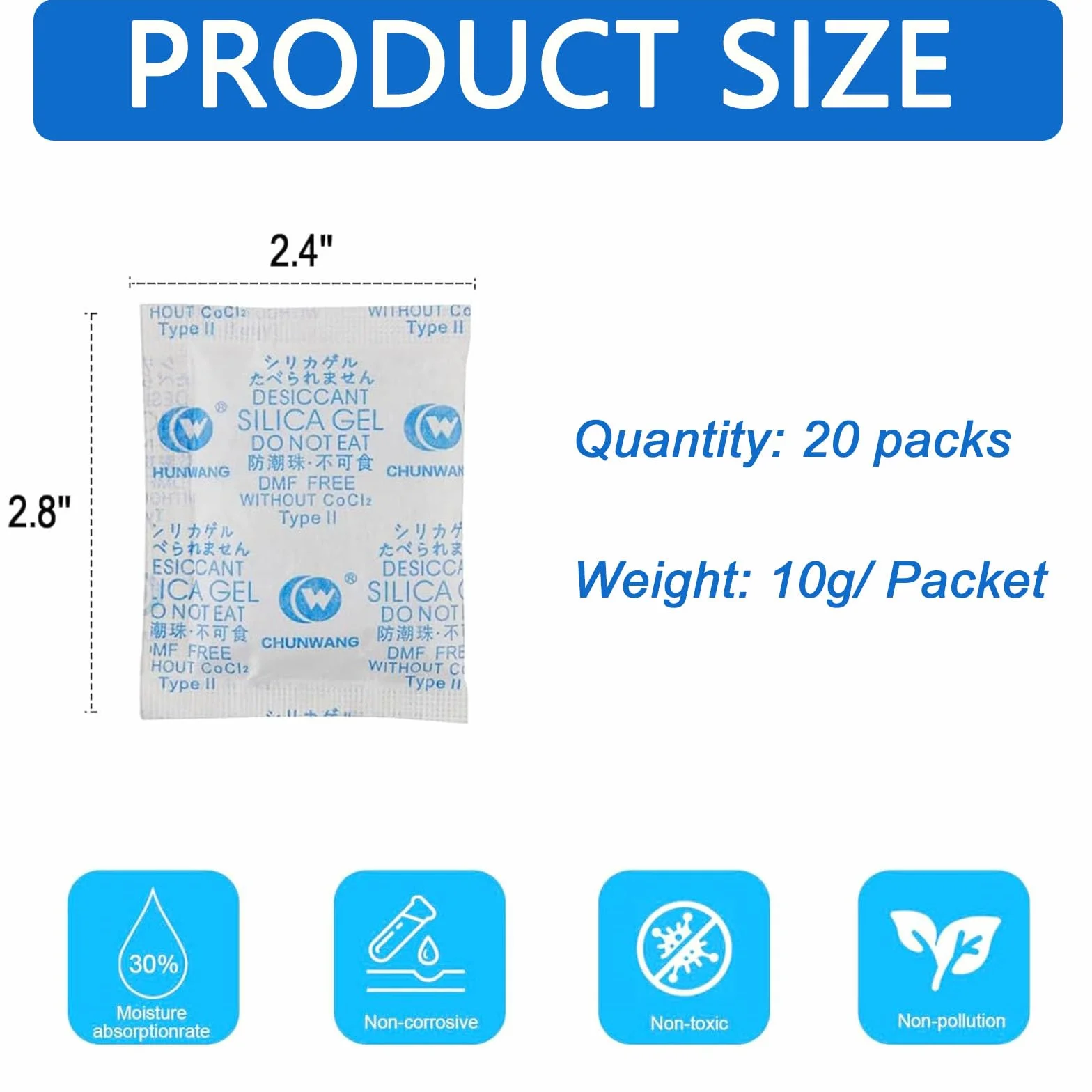 10 g x 20 saszetek z żelem krzemionkowym, wielokrotnego użytku, środek osuszający, próżniowy żel krzemionkowy, pochłaniacz wilgoci, worki na środek osuszający do żywności, osuszacz powietrza do