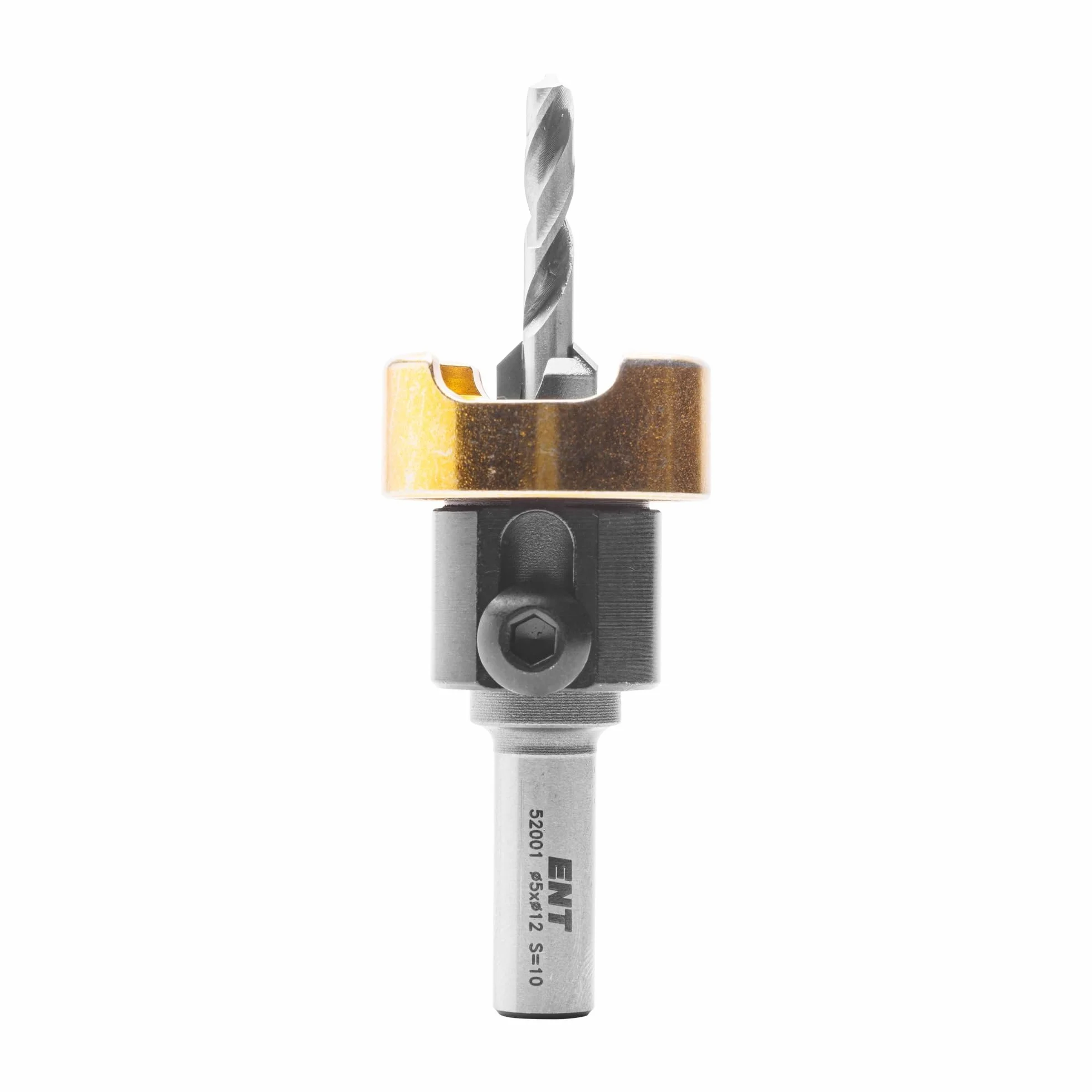 ENT 52001 Pogłębiacz z metalowym ogranicznikiem głębokości Węglik spiekany, średnica wiertła (D2) 5,0 mm, pogłębiacz (D1) 10 mm, L 65 mm