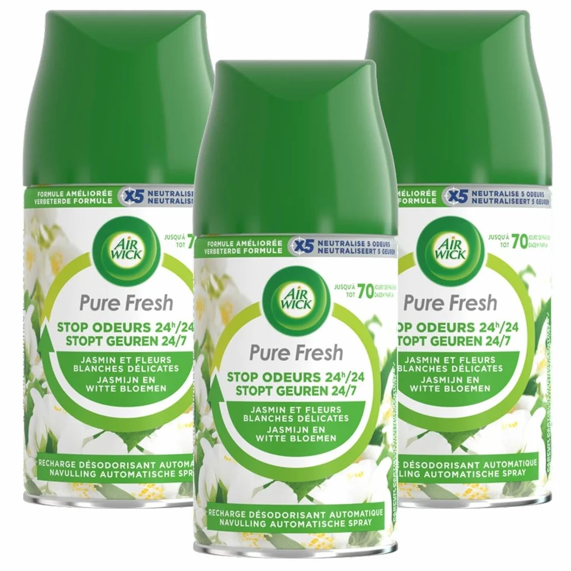 3 x Air Wick do Freshmatic Max wkład zapachowy "White Flowers / białe kwiaty" firmy Air Wick (3 x 250 ml)