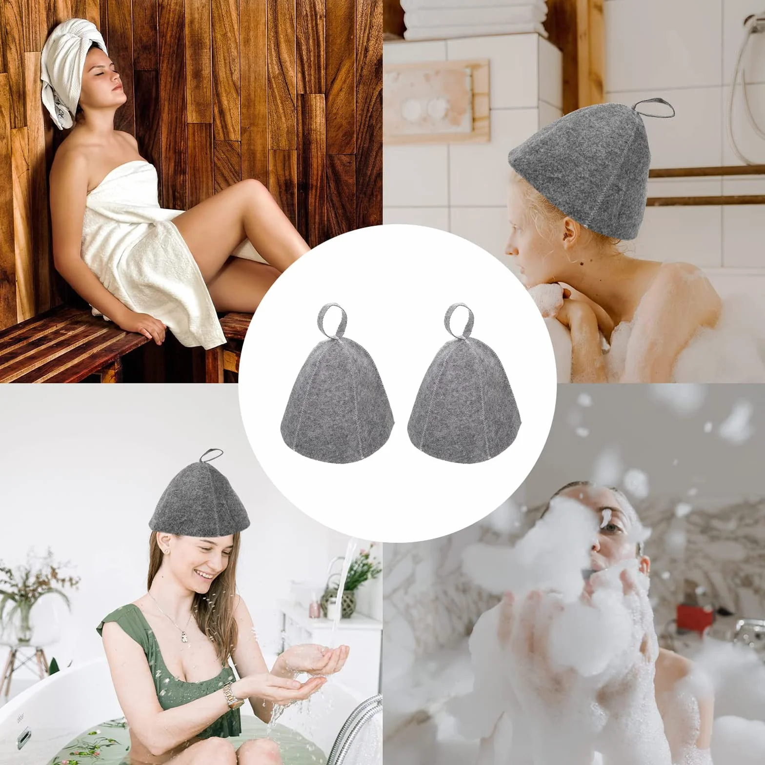 Filcowa czapka do sauny 2 sztuki akcesoria do sauny