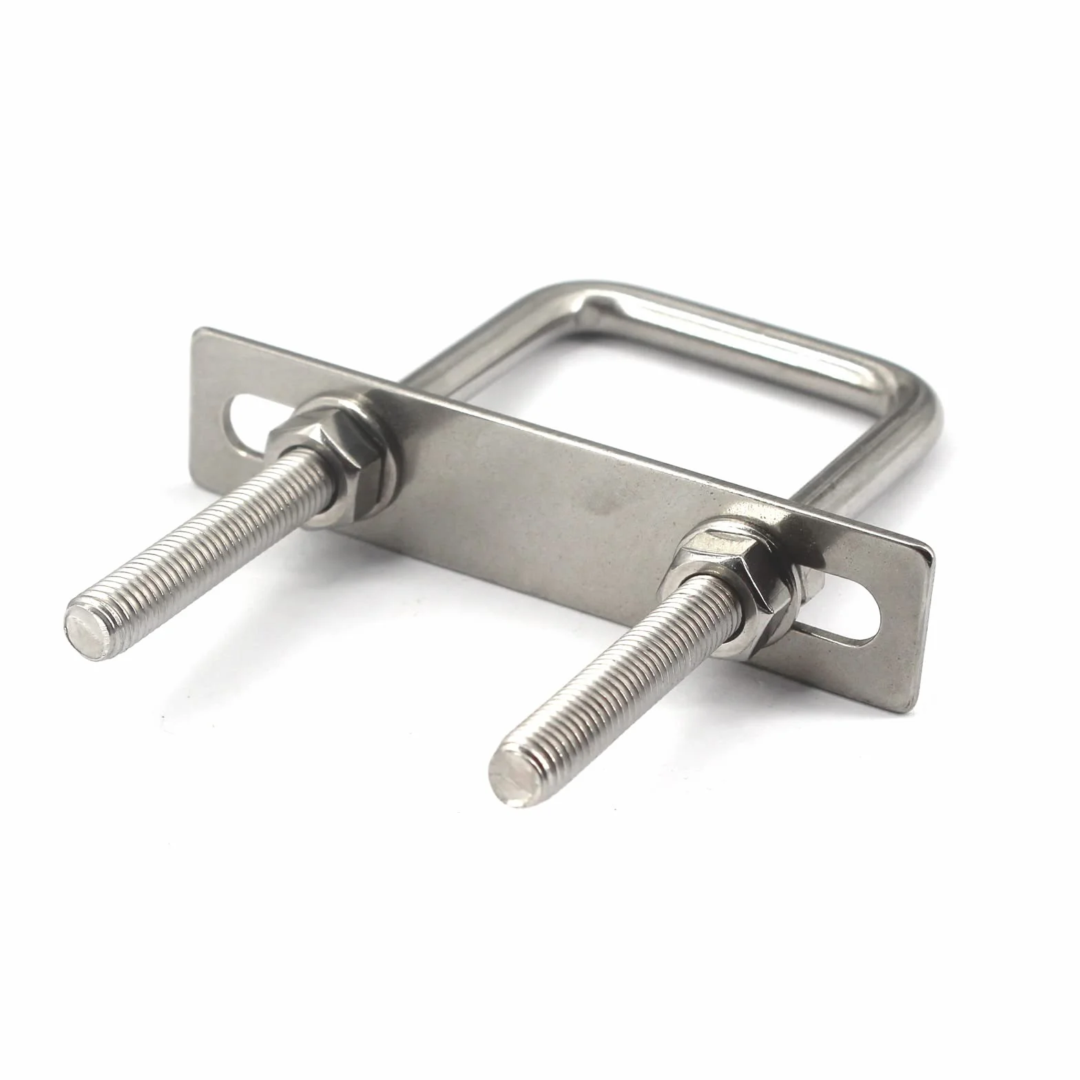 M6 x 35 x 60 mm kwadratowe śruby U ze stali nierdzewnej 304 z nakrętkami sześciokątnymi, płyta ramowa, podkładki okrągłe (4 sztuki)