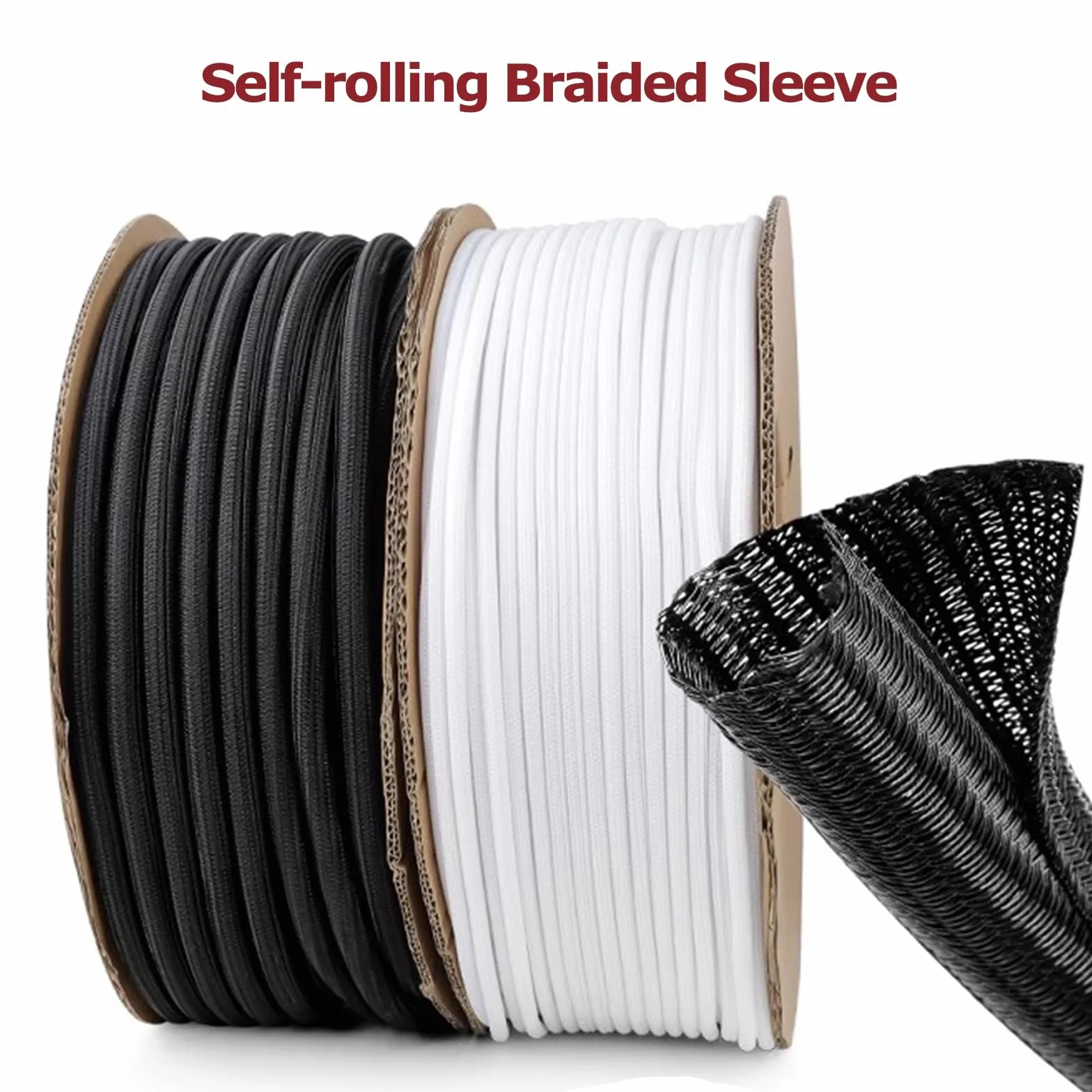 32.8 ft Cable Protective Cover, Cable Organizer Pod biurkiem, Zarządzanie kablami podłogowymi (biały, 0,5 cala - 32,8 stóp)
