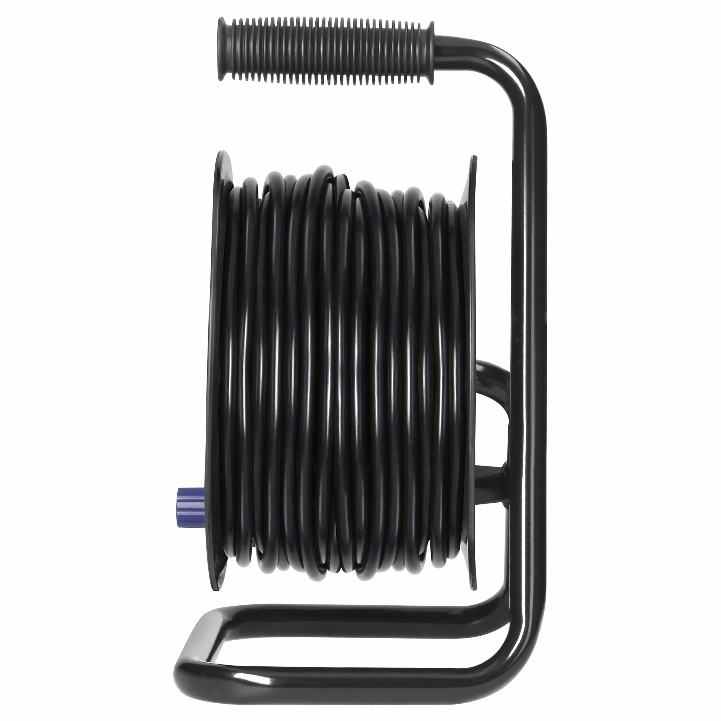 Przedłużacz Bębnowy 4 Gniazda typu Schuko 2P+Z Kabel PVC Długość 25m Wyłącznik Bezpieczeństwa Przesłony Torów Prądowych - Garaż Warsztat Prace Remontowe IP20