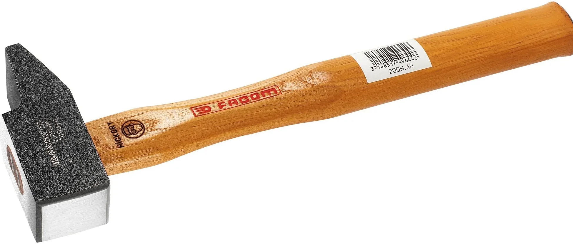 FACOM Młotek ślusarski z trzonkiem Hickory, 345 g, 1 sztuka, 200H.26