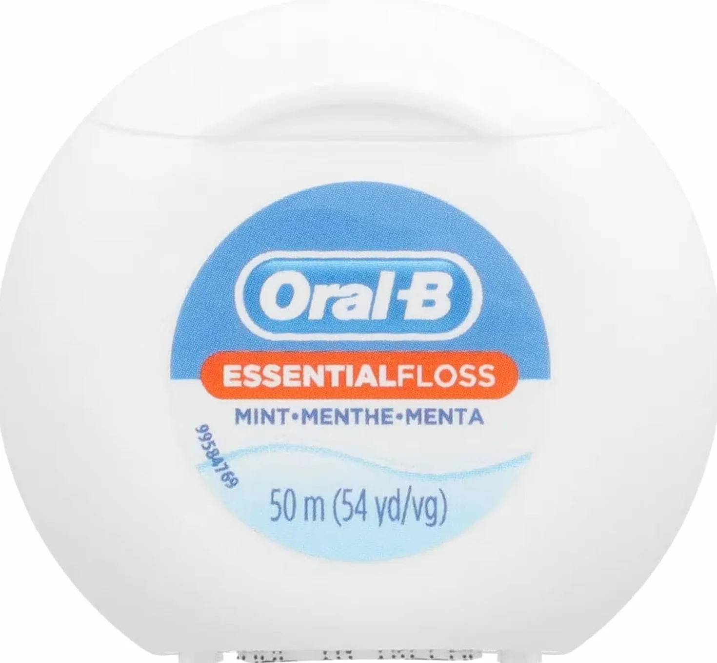 Oral-B Essentialfloss miętowy woskowany 50 m (nić dentystyczna), 3 sztuki w opakowaniu (3 x 1 sztuka)