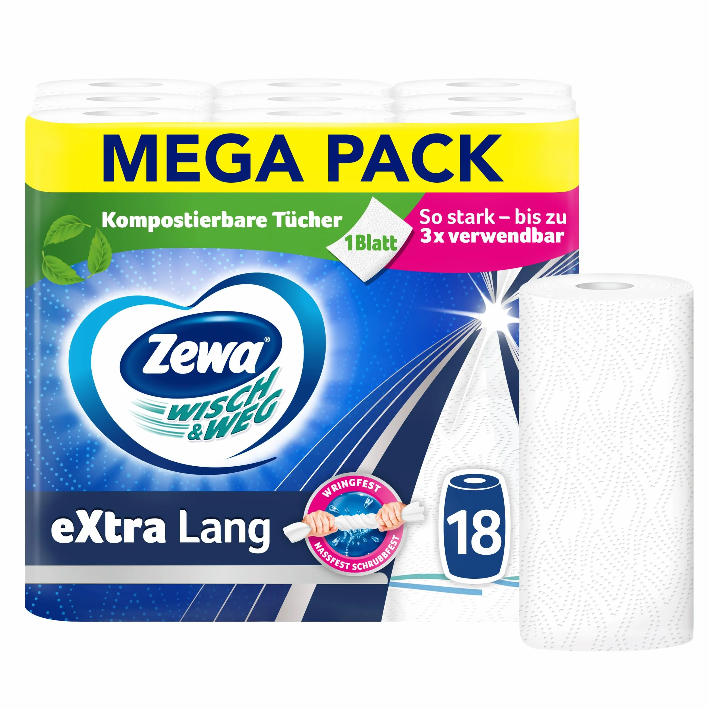 Zewa 43223 Papier Kuchenny, 18 Sztuk, Biały