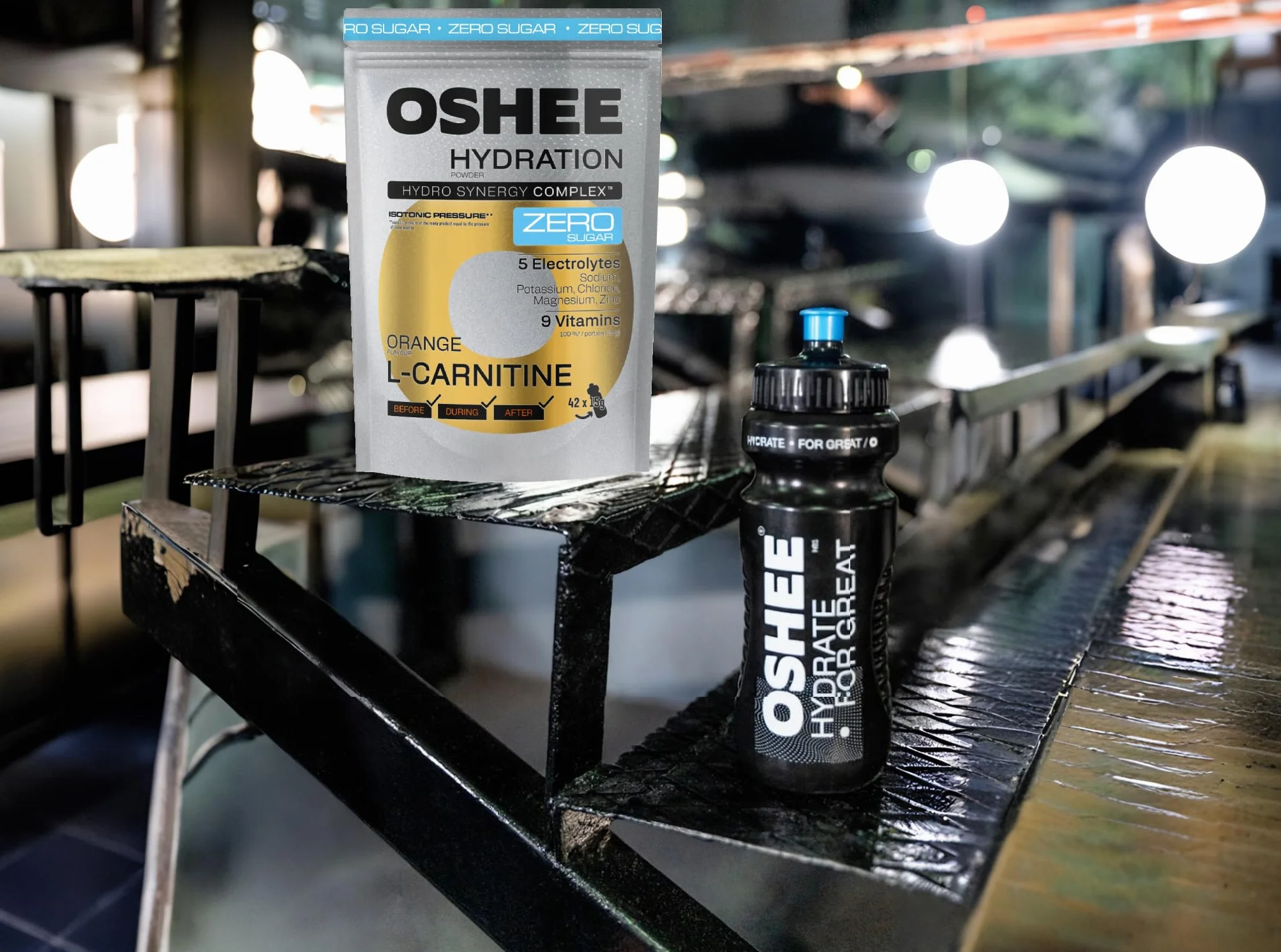 OSHEE Hydration ZERO Sugar w proszek Orange L-karnityna 630 g