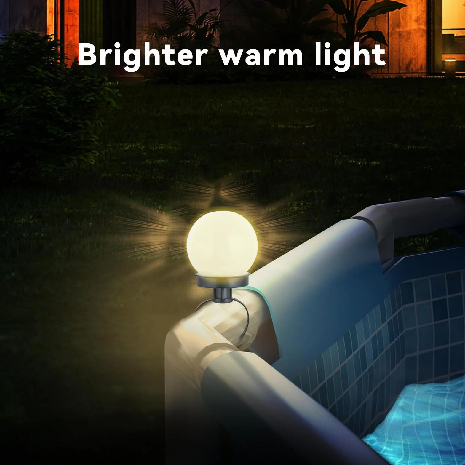 Oświetlenie basenowe LED Solarne, wodoodporne lampki nocne do pływania | Wodoodporna dekoracja ogrodzenia basenu IP65,Akcesoria do dekoracji basenów, lampy solarne LED na zewnątrz, trwałe