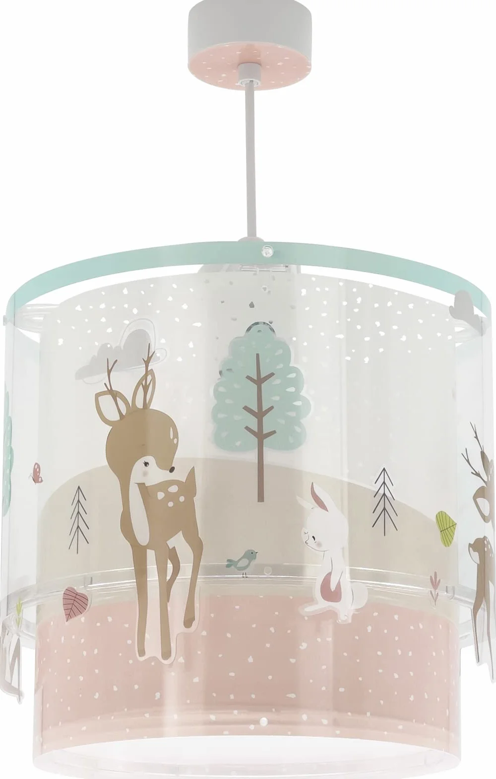 Dziecięca lampa sufitowa Dalber Loving Deer Deer Animals Różowa (61272)
