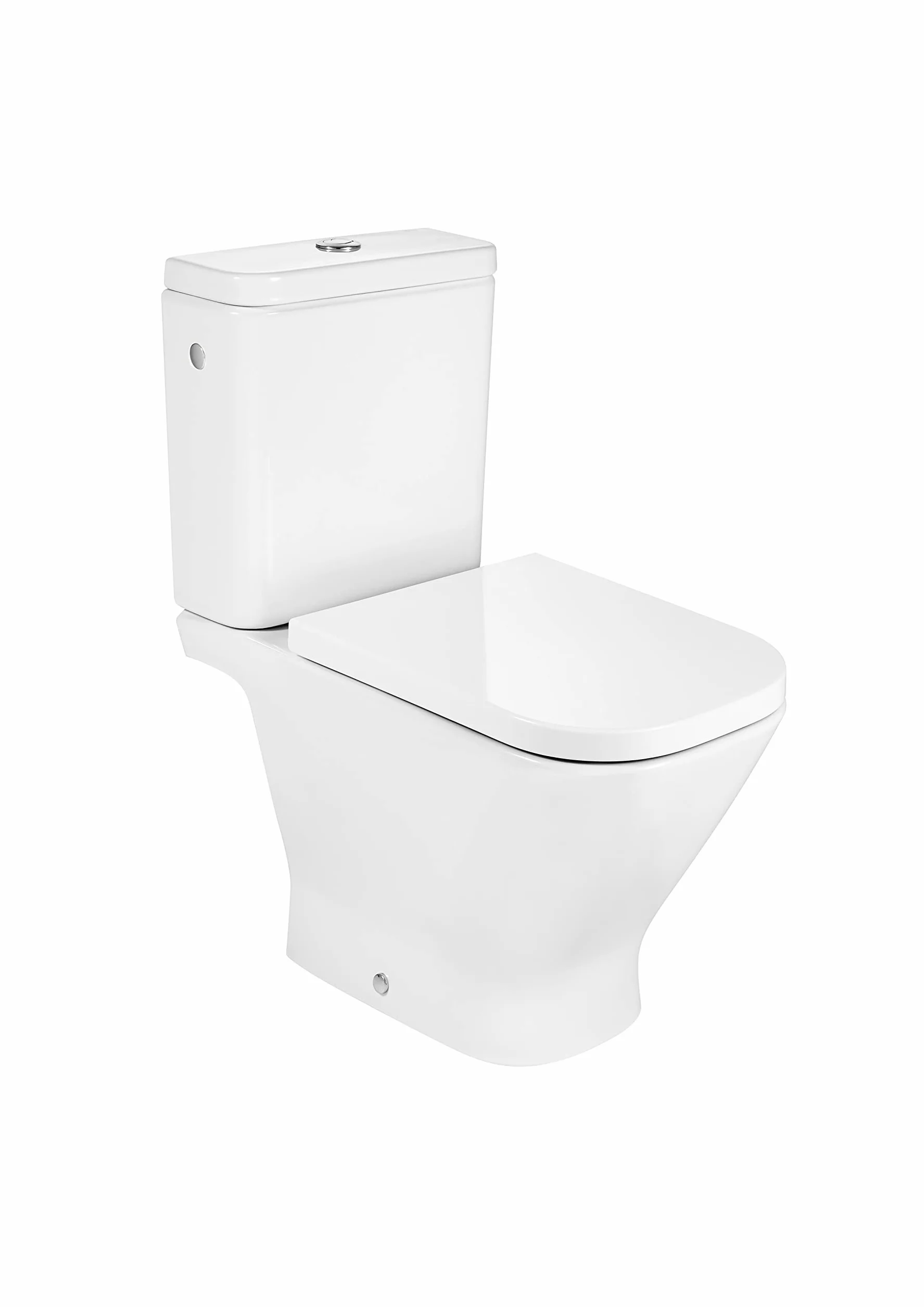 Roca The Gap Supralit pokrywa i deska sedesowa z niskim zbiornikiem, oryginalna pokrywa WC, idealnie dopasowana, wytrzymała pokrywa toalety, kolor biały, A80147000B