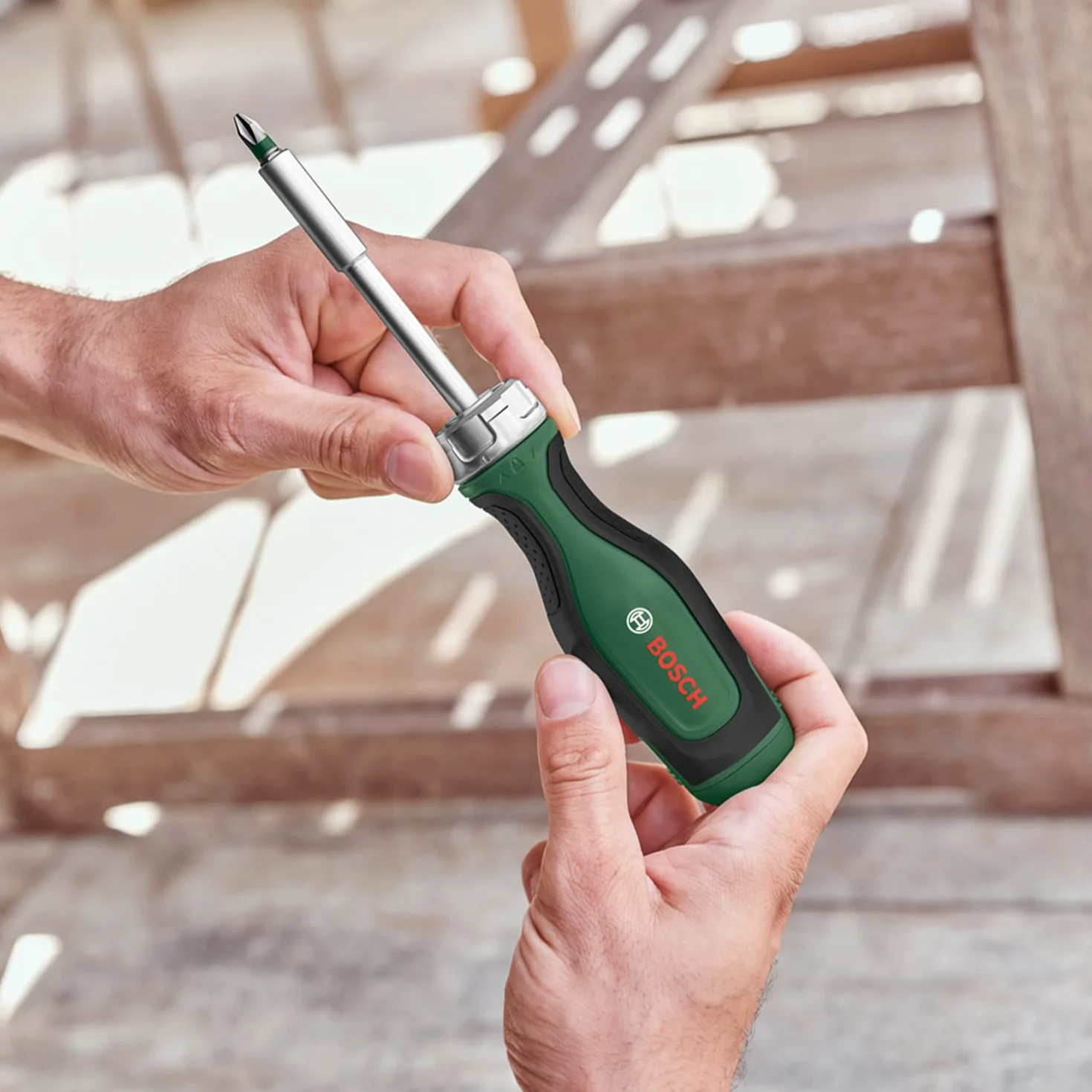 Bosch Wkrętak z grzechotką, 12 końcówek wkręcających (wysoki moment obrotowy, do zaawansowanych prac, wysuwany magazynek, 12 końcówek wkręcających, magnetyczny uchwyt) – Amazon Edition