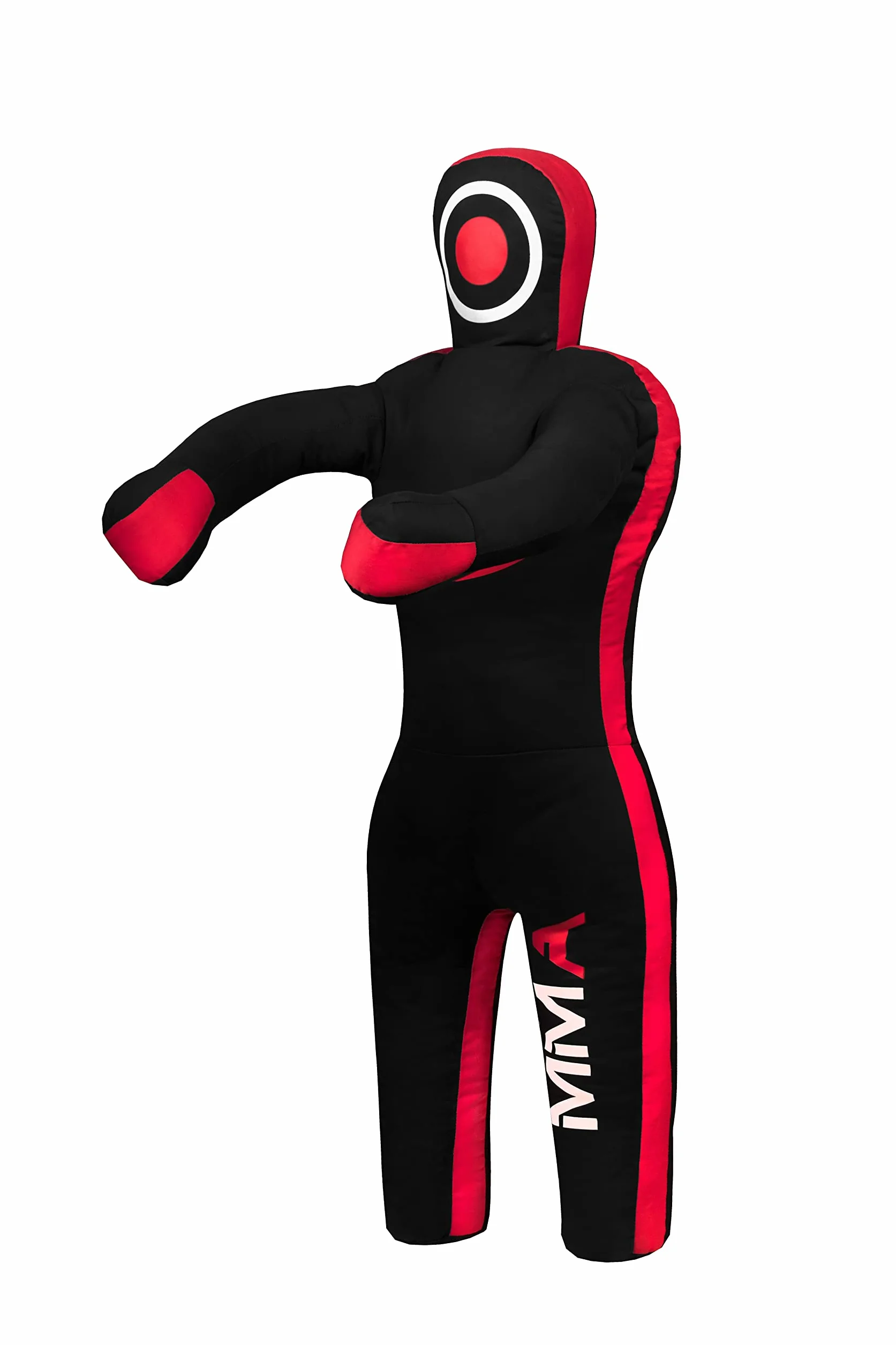 Lisaro Judo Dummy smoczek rozmiar 130/145/160/170 cm | Box-Dummies | Canvac | czarno-czerwony | niewypełniony | wiszący | Grappling Dummy