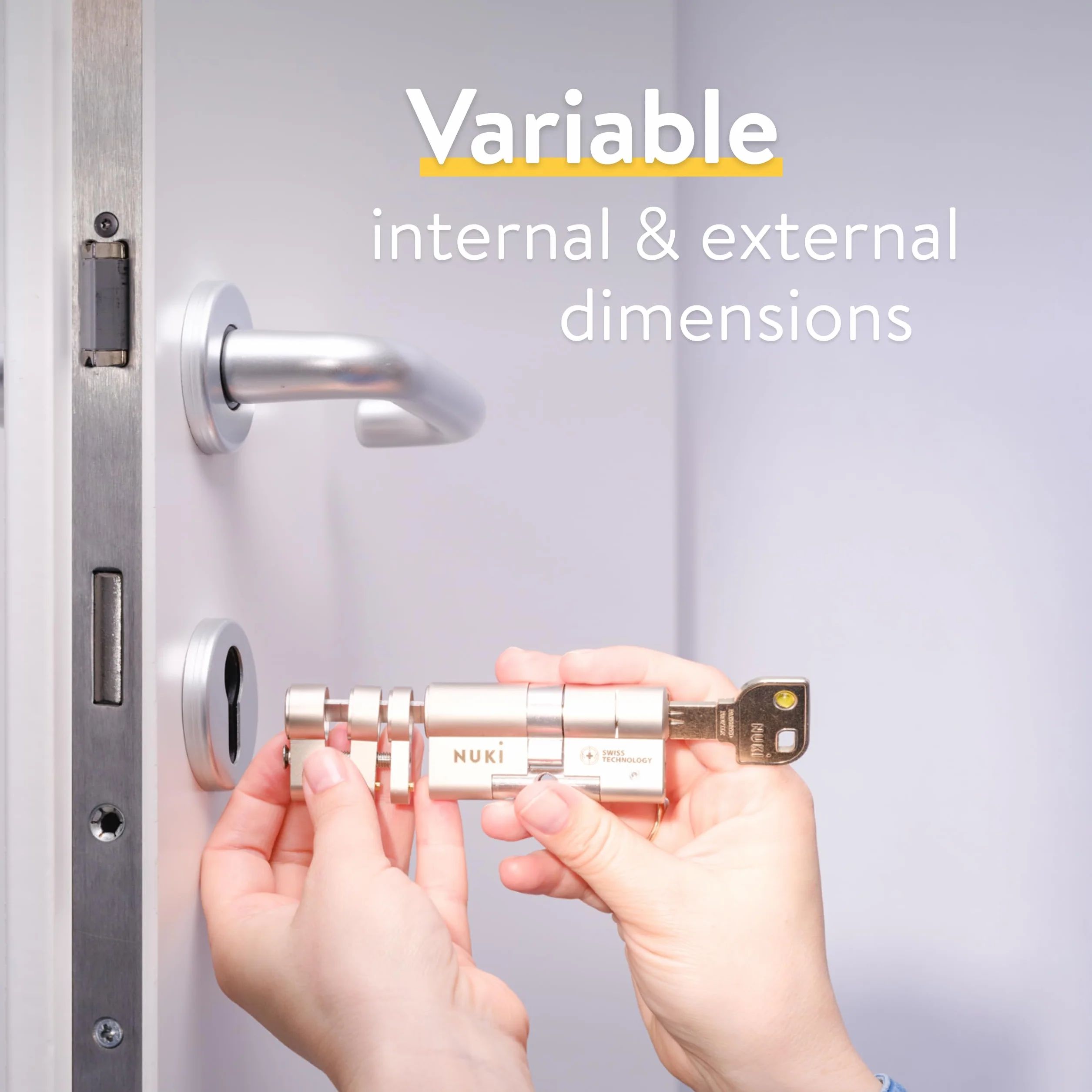 Nuki Uniwersalny cylinder do Smart Lock SKG z funkcją awaryjną zestaw 5 kluczy