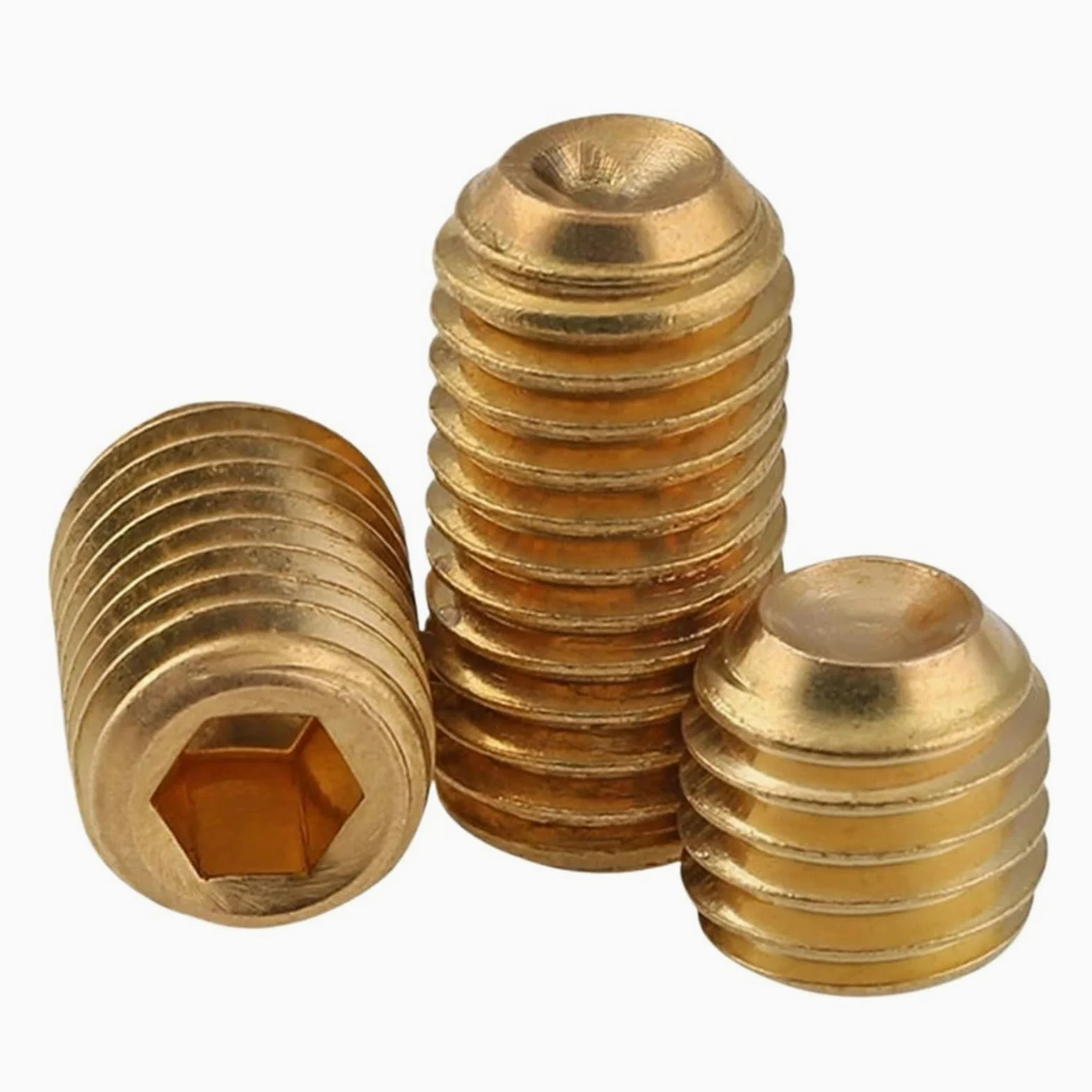10-100 Sztuk M4 X 0,7 4mm Z Litego Mosiądzu Śruba Dociskowa Cup Point Zestaw Gniazd Sześciokątnych Śruby DIN 916(M4X8mm-100pcs)