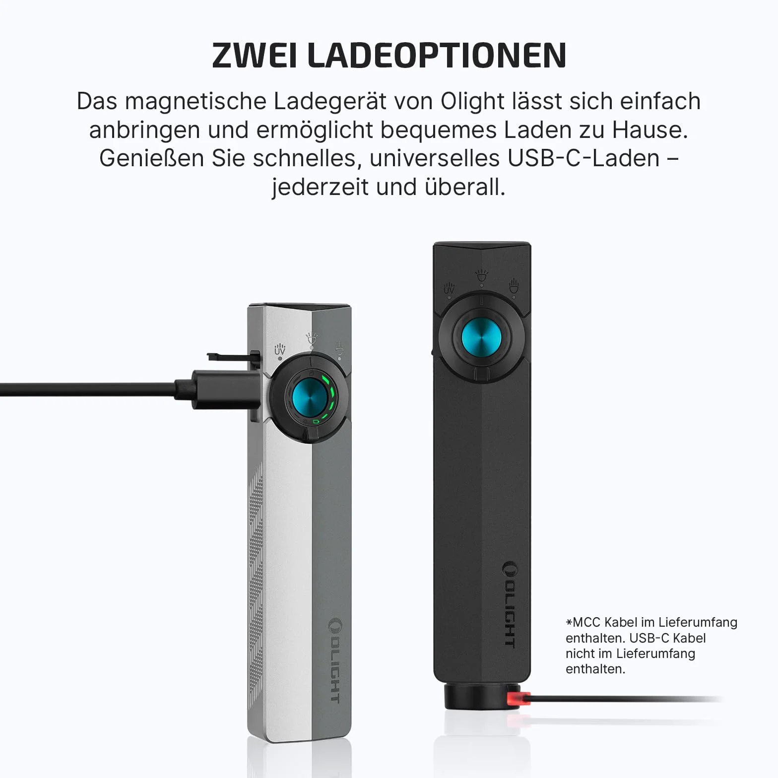 OLIGHT ArkPro Latarka z promieniowaniem UV i światłem zielonym, 1500 lumenów, zasięg wiązki 205 m, latarka z skupionym i czystym światłem rozproszonym do użytku na zewnątrz, wodoodporna IPX7, czarna