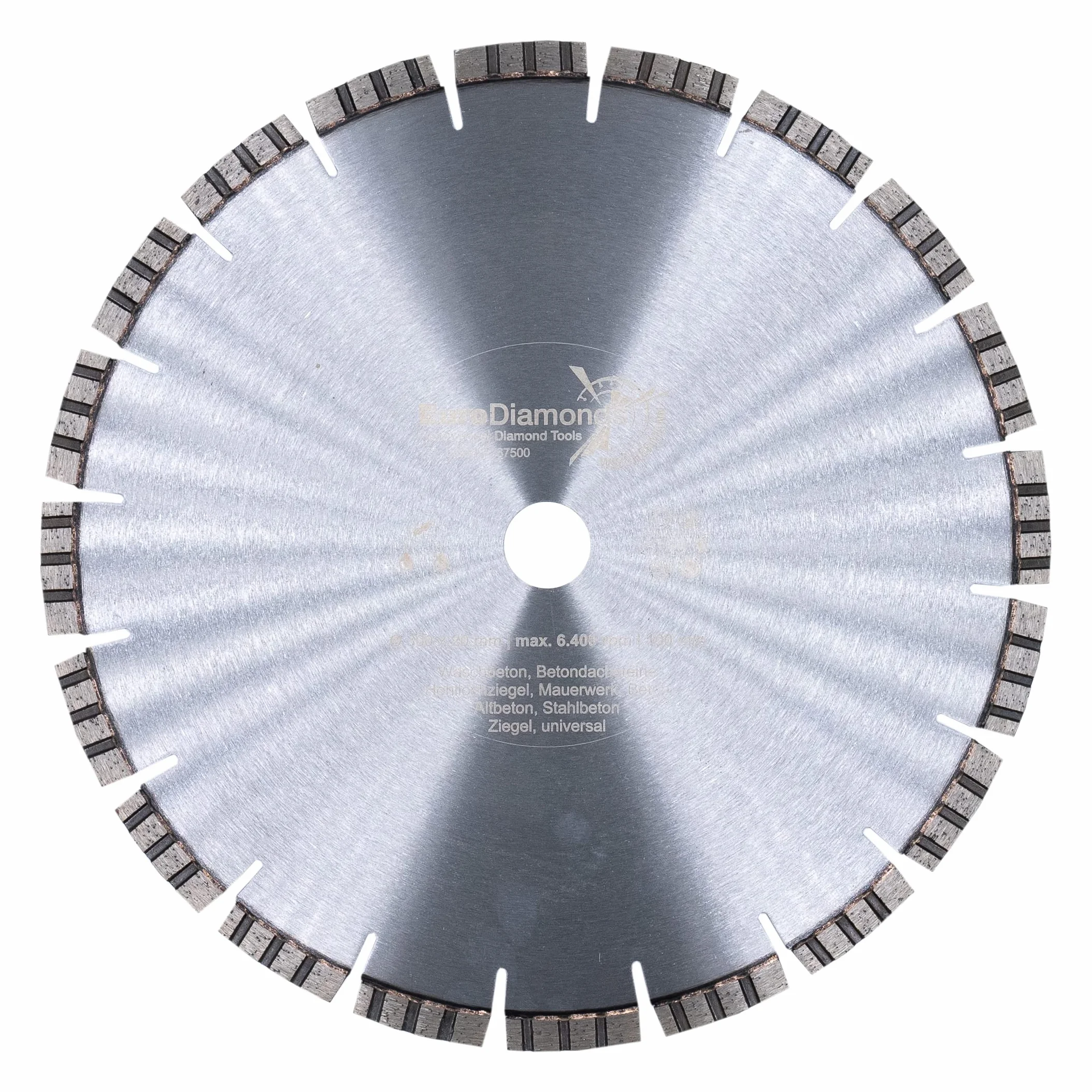 EDW Profesjonalna diamentowa tarcza do cięcia 300 mm x 25,4 mm Turbo SuperCUT, uniwersalna diamentowa tarcza do cięcia betonu, żelbetu, granitu, muru
